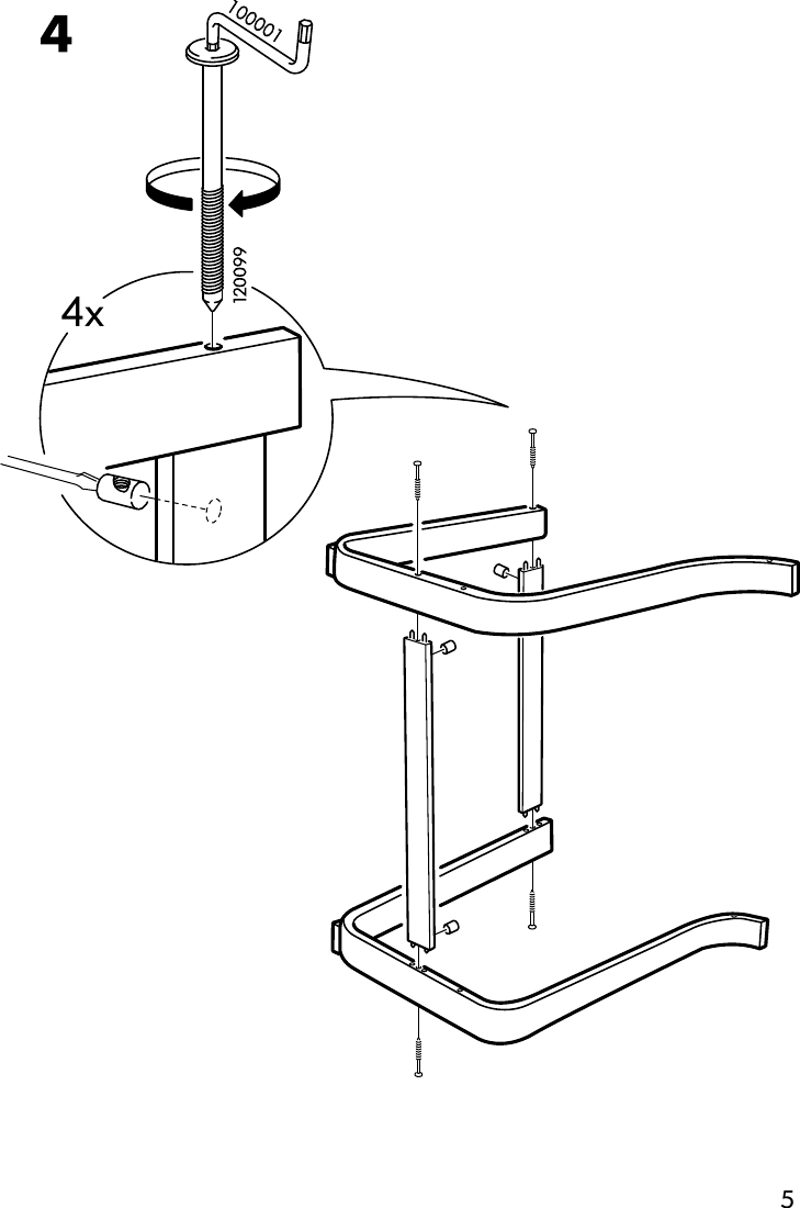 Page 5 of 8 - Ikea Ikea-Poang-Chair-Frame-W-Webbing-Assembly-Instruction