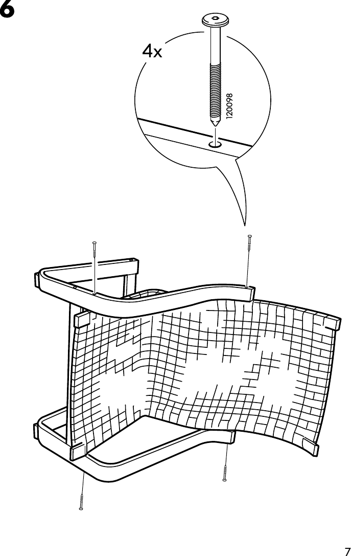 Page 7 of 8 - Ikea Ikea-Poang-Chair-Frame-W-Webbing-Assembly-Instruction