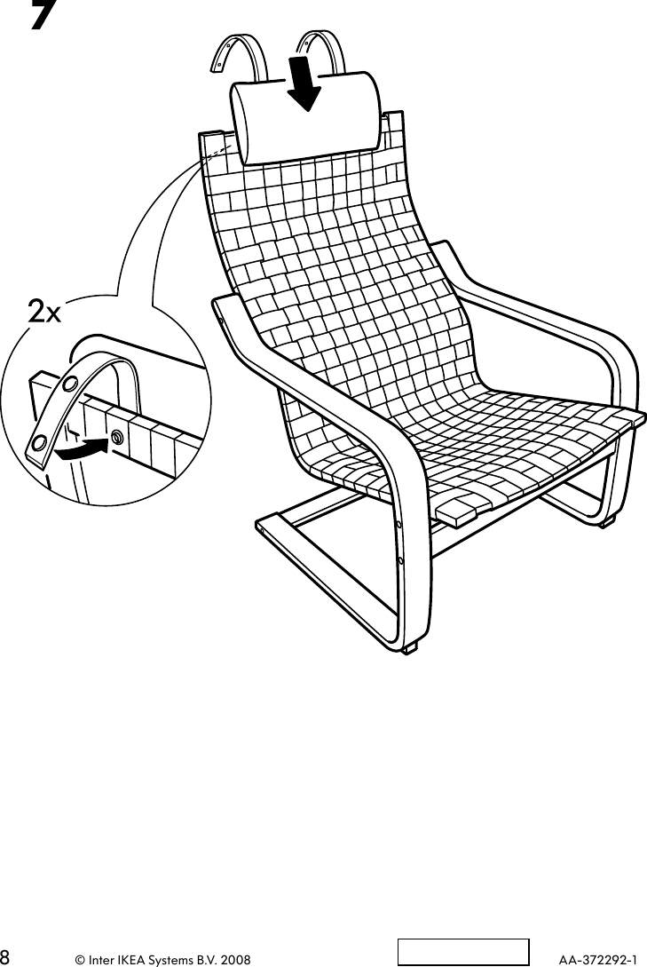 Page 8 of 8 - Ikea Ikea-Poang-Chair-Frame-W-Webbing-Assembly-Instruction