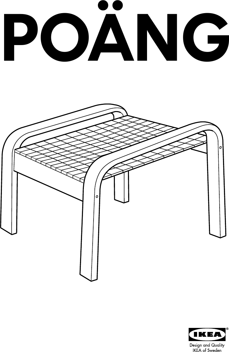 Ikea Poang Footstool Frame W Webbing Assembly Instruction