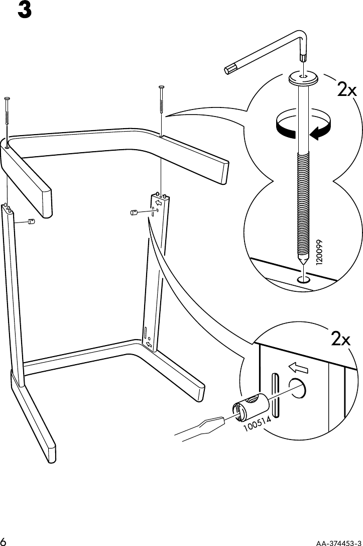 Ikea Poang Footstool Frame W Webbing Assembly Instruction