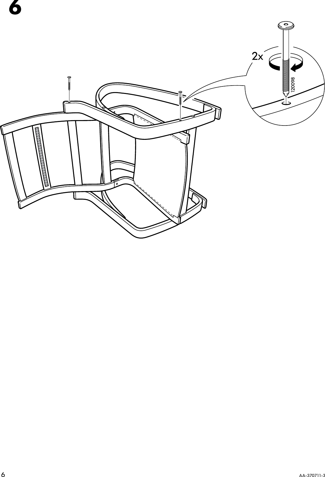 Page 6 of 8 - Ikea Ikea-Poang-Rocking-Chair-Frame-Assembly-Instruction