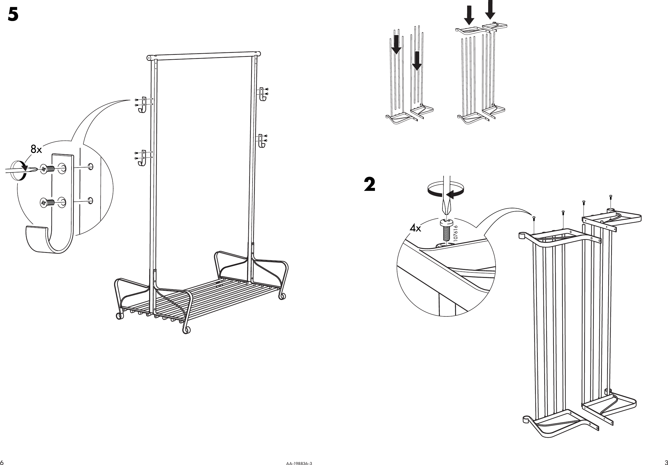 Page 3 of 4 - Ikea Ikea-Portis-Clothes-Rack-Assembly-Instruction