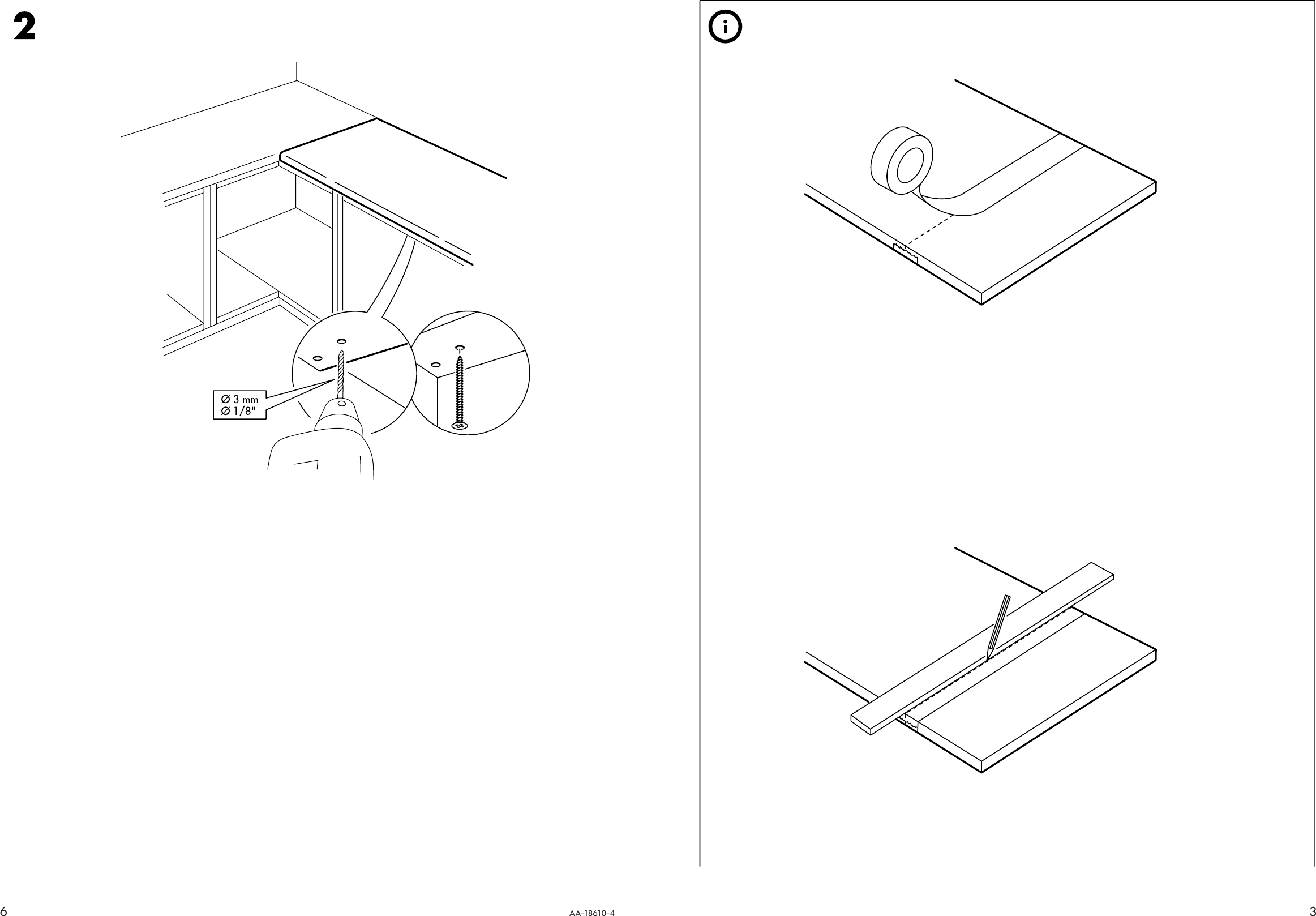 Ikea Pragel Countertop 49 5 8x25 8 Assembly Instruction