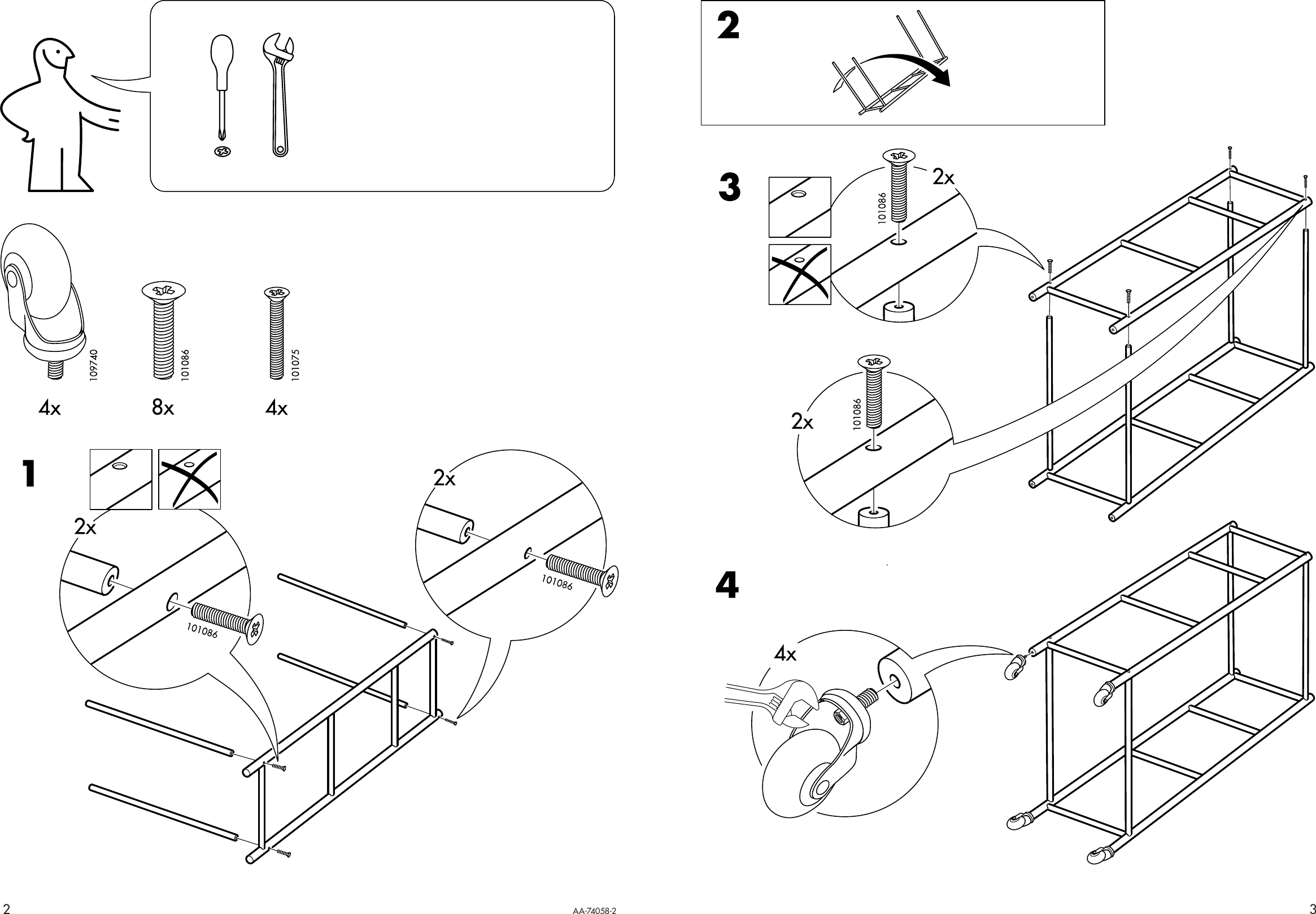 Page 2 of 2 - Ikea Ikea-Racken-Utility-Cart-Assembly-Instruction