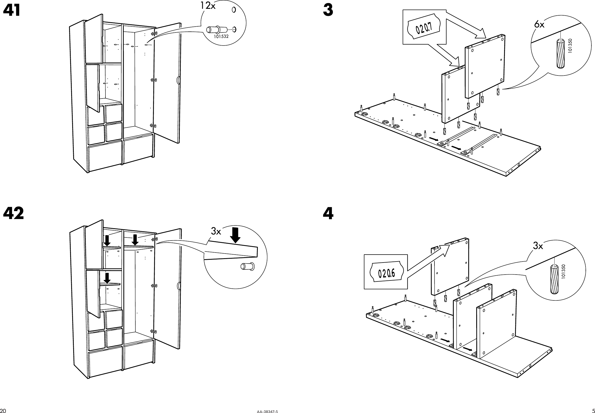 Page 5 of 12 - Ikea Ikea-Rakke-Wardrobe-43X79-Assembly-Instruction