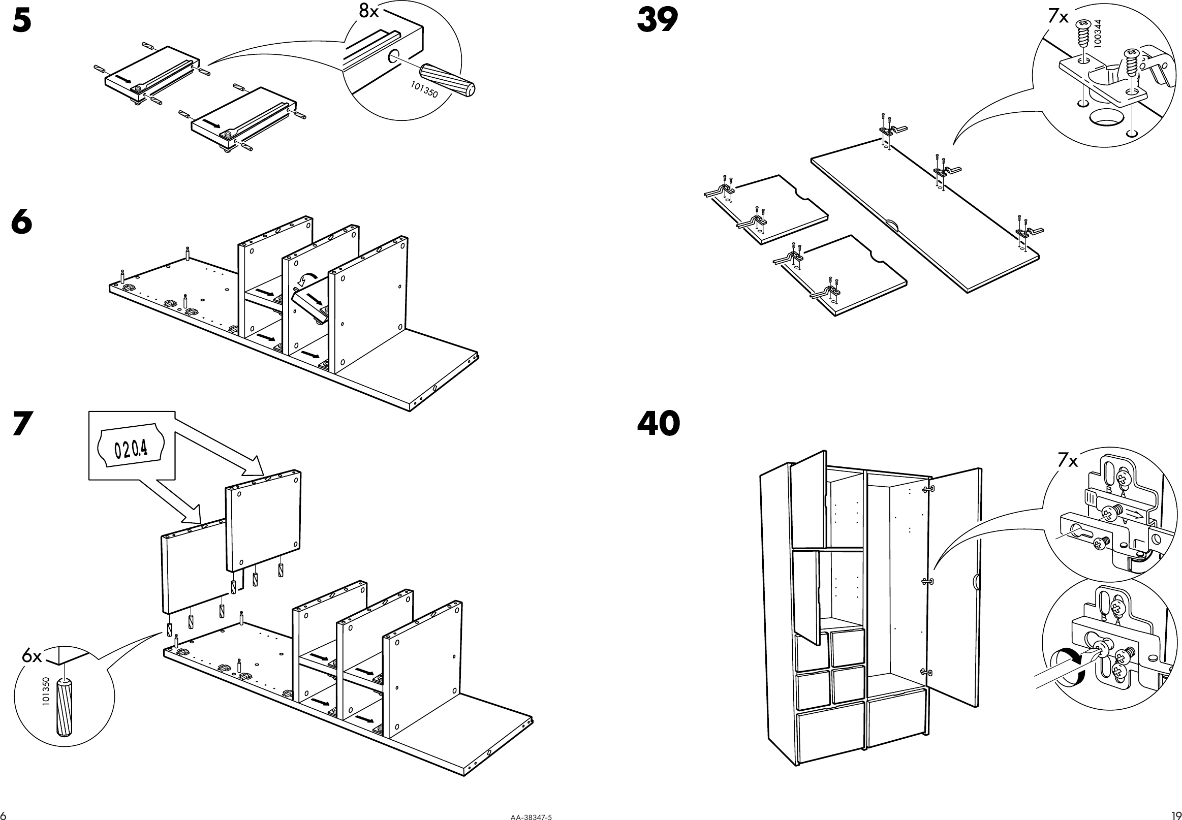 Page 6 of 12 - Ikea Ikea-Rakke-Wardrobe-43X79-Assembly-Instruction