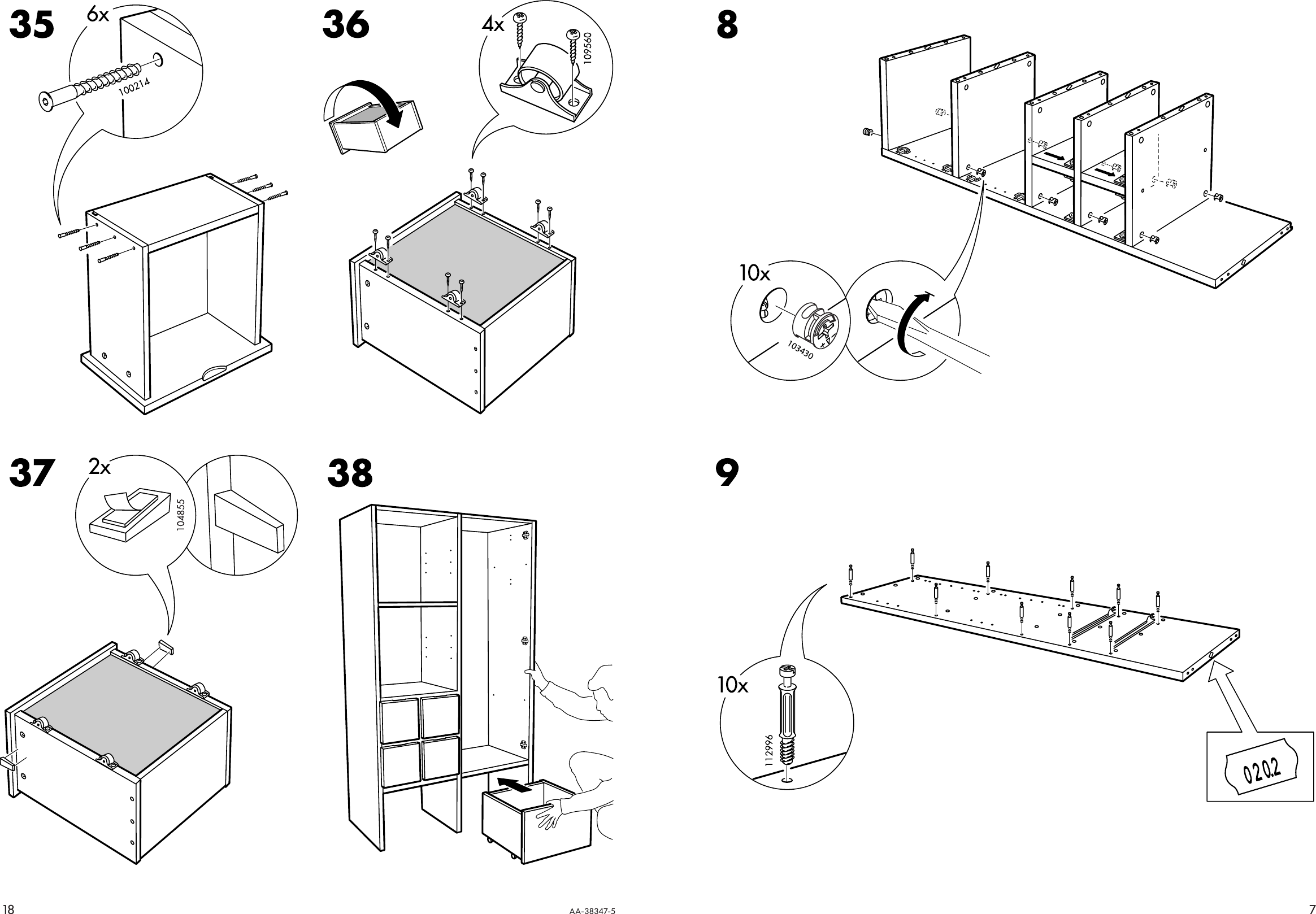 Page 7 of 12 - Ikea Ikea-Rakke-Wardrobe-43X79-Assembly-Instruction