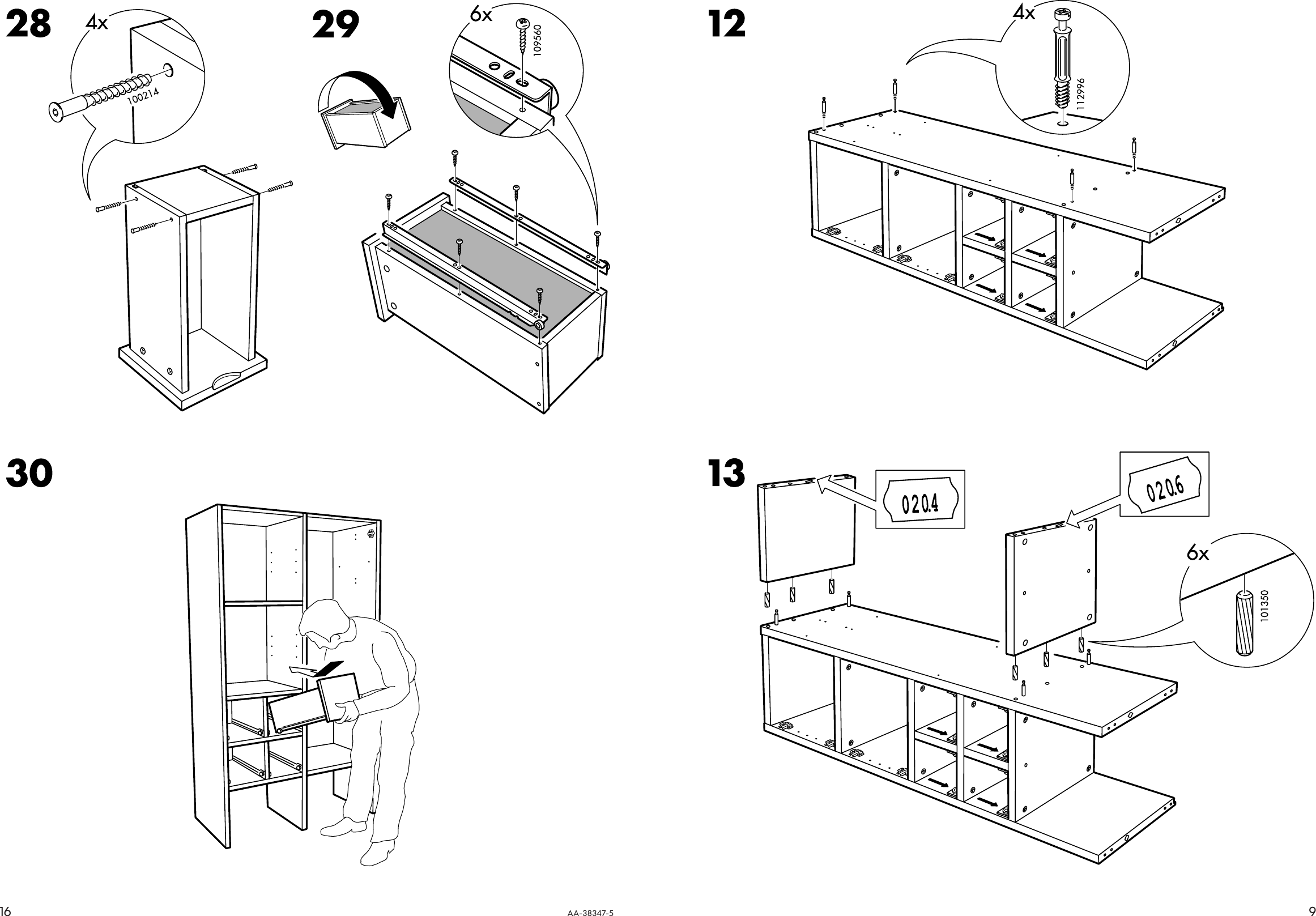 Page 9 of 12 - Ikea Ikea-Rakke-Wardrobe-43X79-Assembly-Instruction