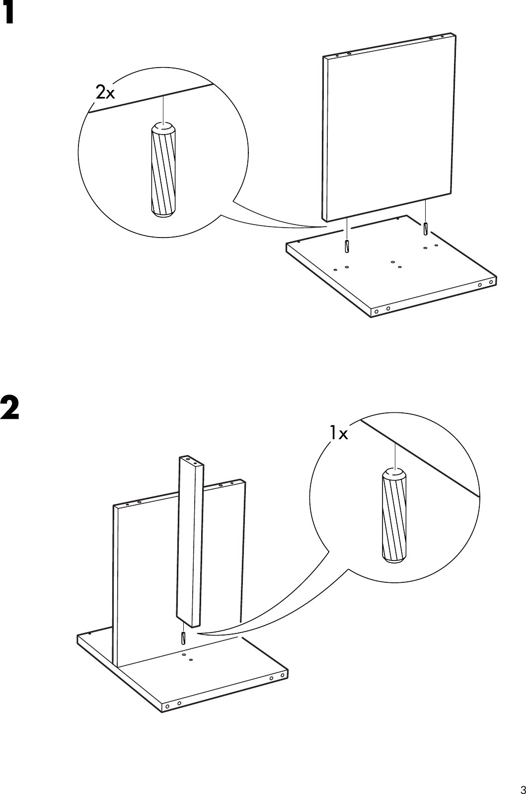 Page 3 of 8 - Ikea Ikea-Ramberg-Bedside-Table-18X14-Assembly-Instruction