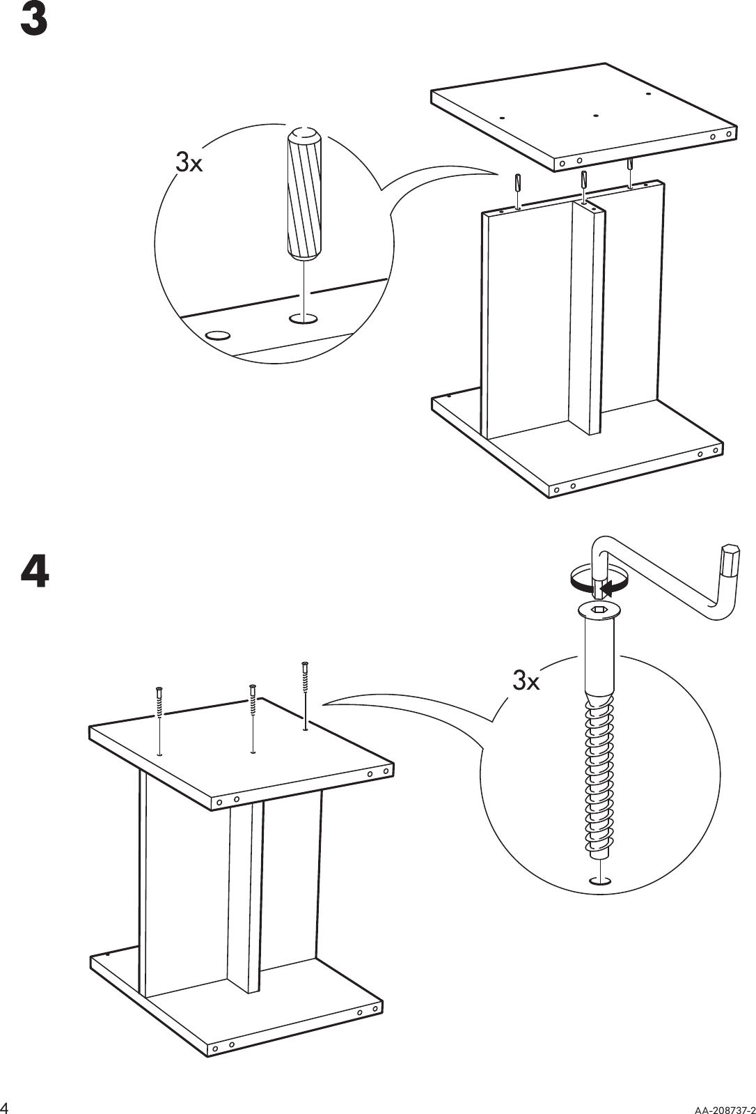 Page 4 of 8 - Ikea Ikea-Ramberg-Bedside-Table-18X14-Assembly-Instruction