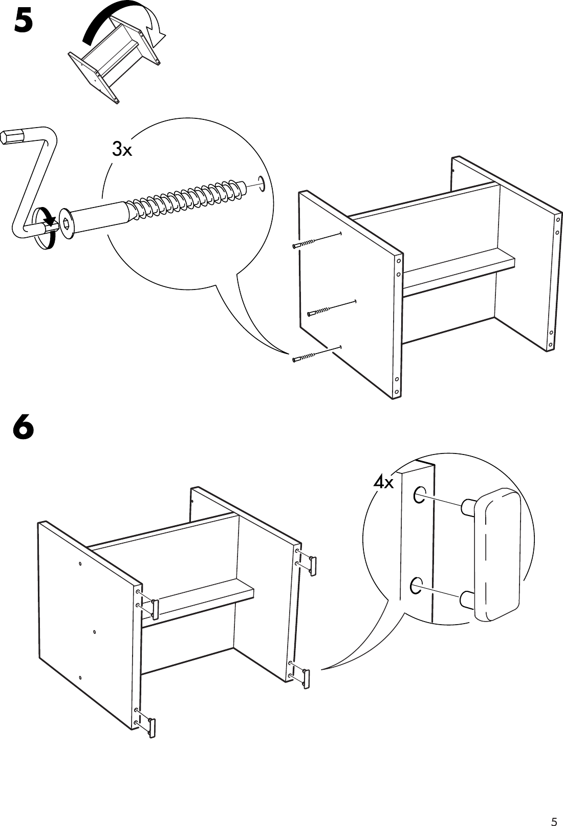 Page 5 of 8 - Ikea Ikea-Ramberg-Bedside-Table-18X14-Assembly-Instruction