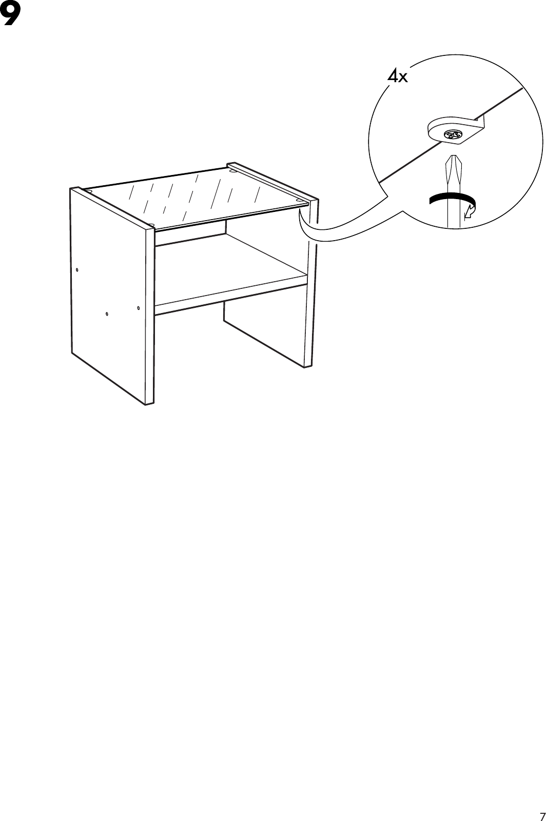 Page 7 of 8 - Ikea Ikea-Ramberg-Bedside-Table-18X14-Assembly-Instruction