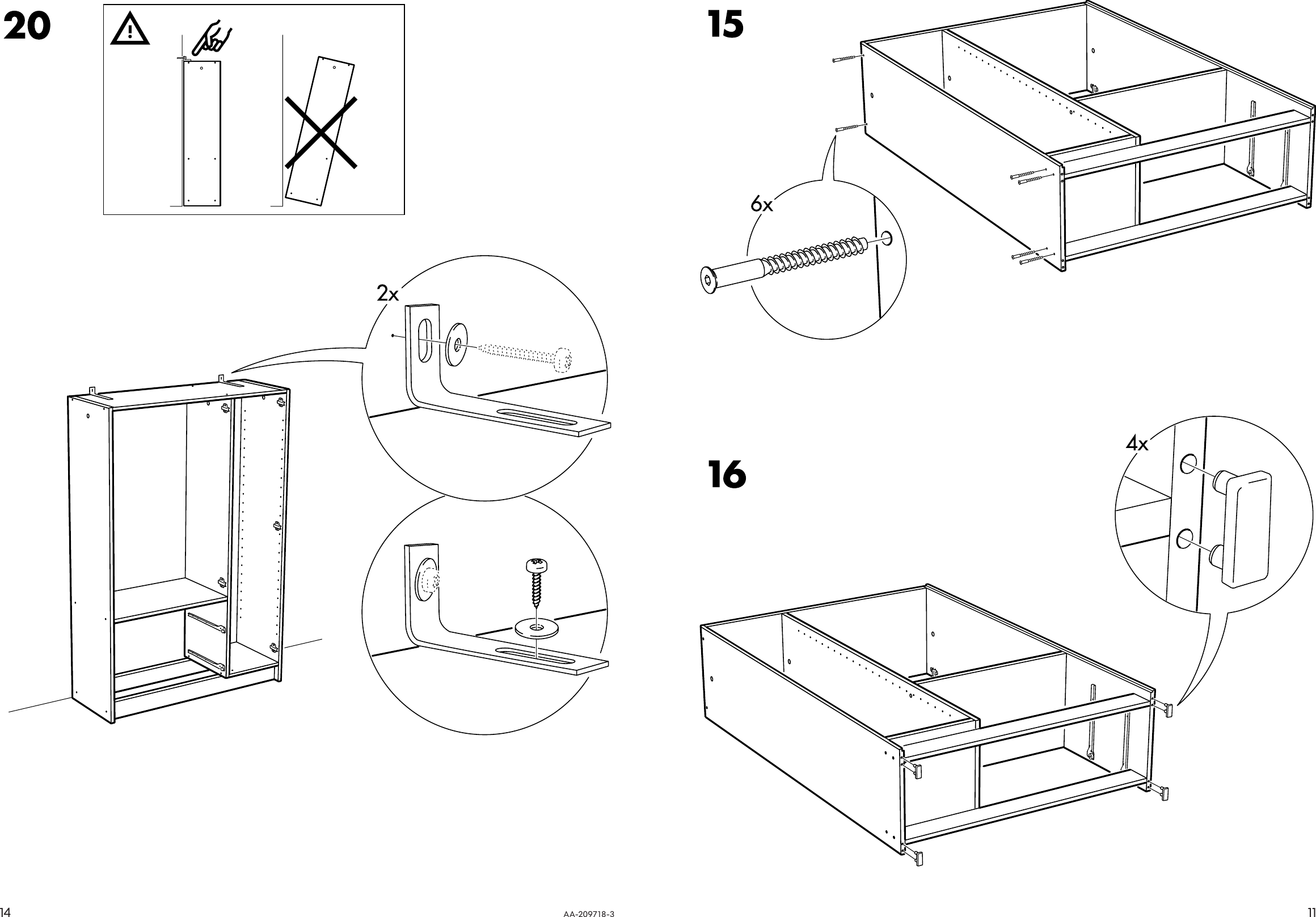 Ikea Ramberg Wardrobe W 3 Doors 53x83 Assembly Instruction