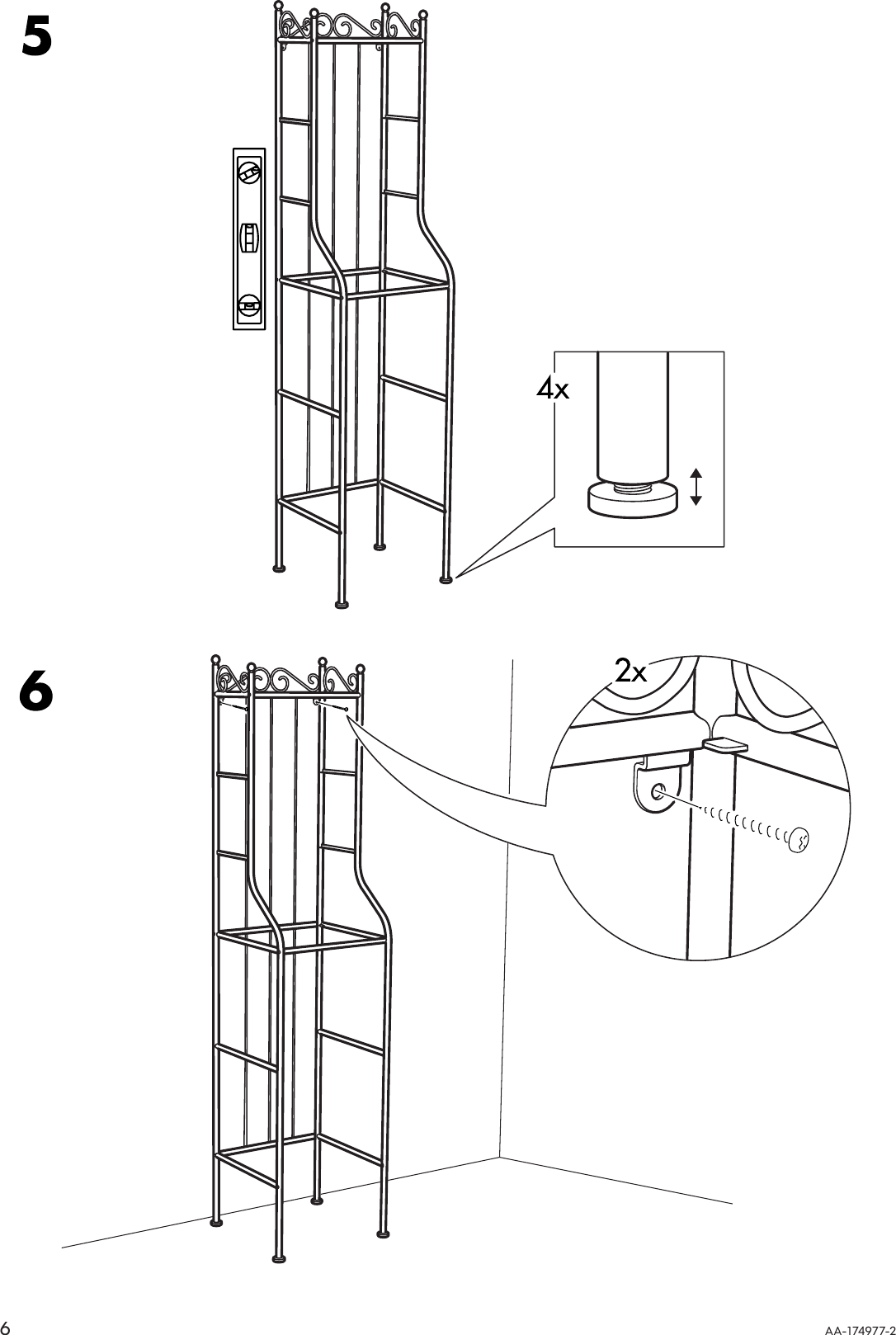 Page 6 of 8 - Ikea Ikea-Rannskar-Shelving-Unit-17X69-Assembly-Instruction