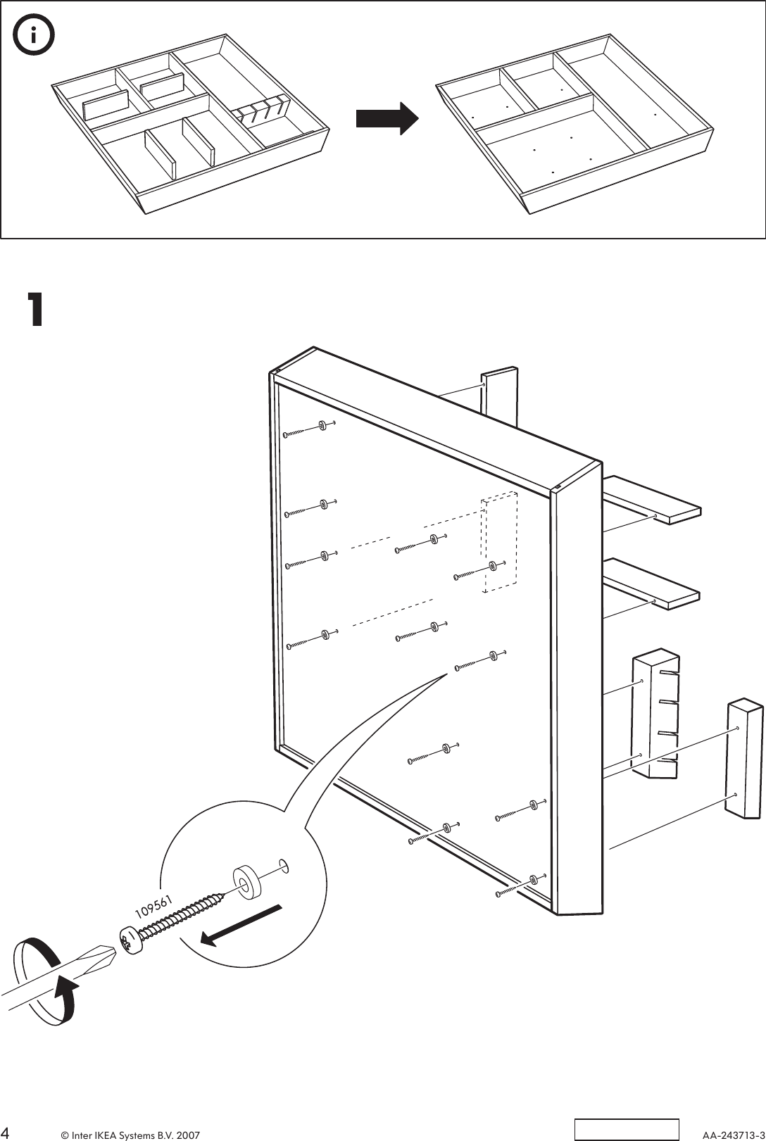 Ikea Rationell Cutlery Tray 24 Assembly Instruction