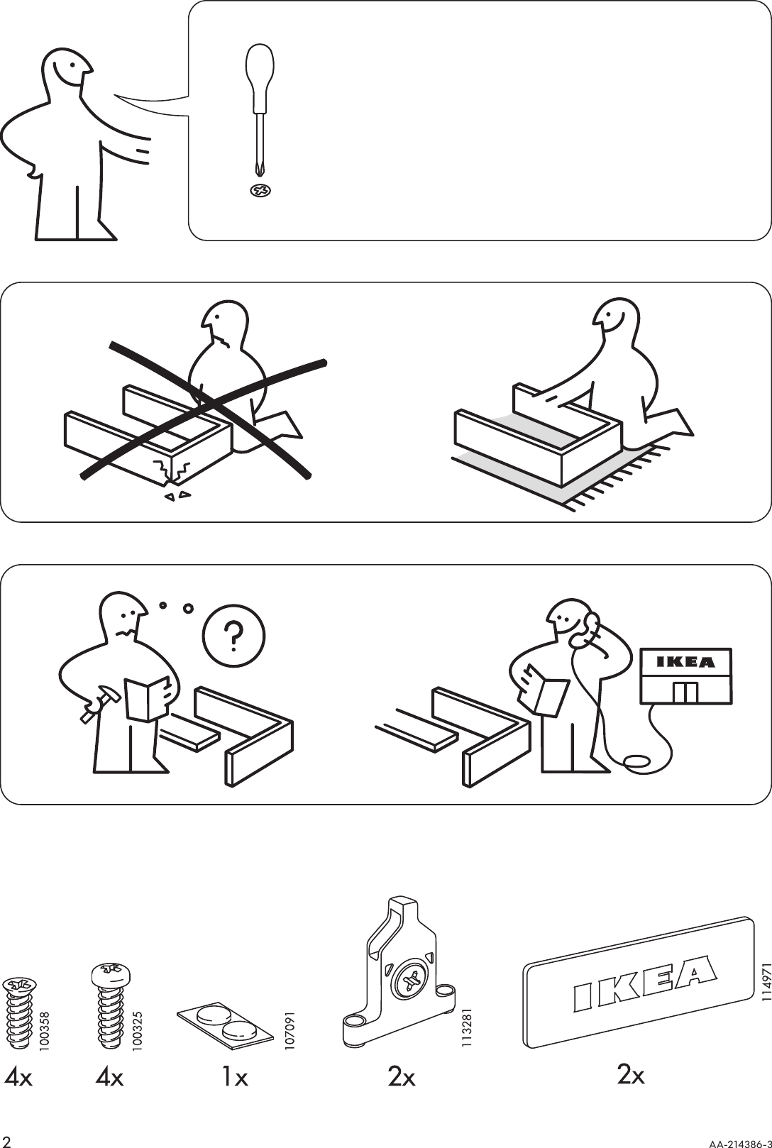 Page 2 of 8 - Ikea Ikea-Rationell-Deep-Full-Extend-Drw-Damper-24-Assembly-Instruction