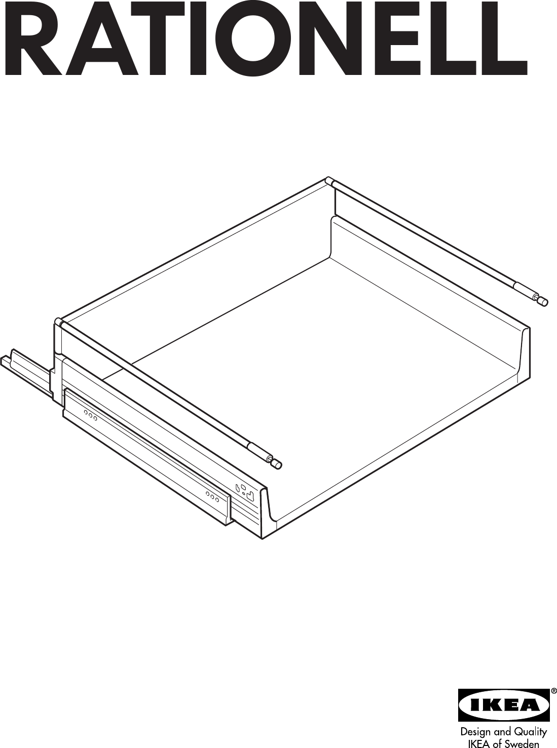 Gym ubehagelig Procent Ikea Rationell Deep Full Extending Drawer 30 Assembly Instruction