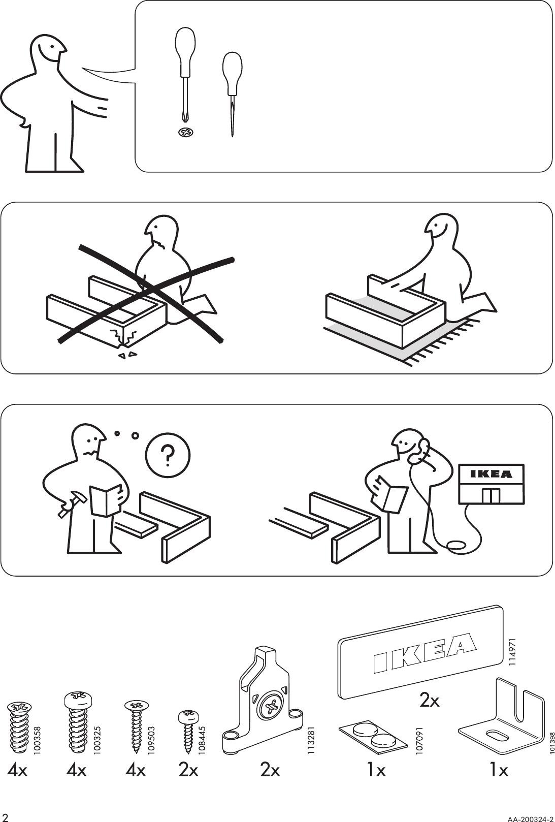 Page 2 of 8 - Ikea Ikea-Rationell-Deep-Full-Extending-Drawer-30-Assembly-Instruction