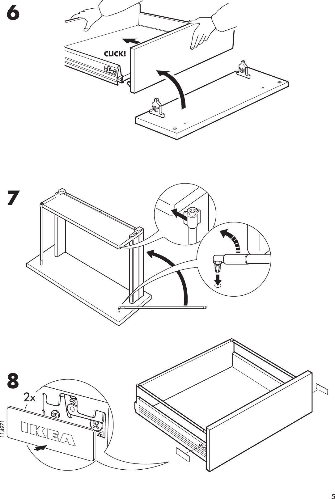 Page 5 of 8 - Ikea Ikea-Rationell-Deep-Full-Extending-Drawer-30-Assembly-Instruction