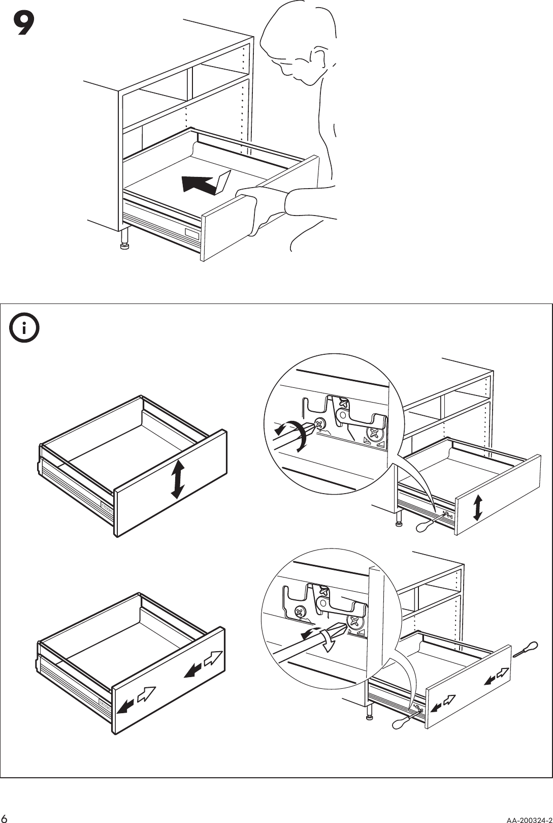 Page 6 of 8 - Ikea Ikea-Rationell-Deep-Full-Extending-Drawer-30-Assembly-Instruction