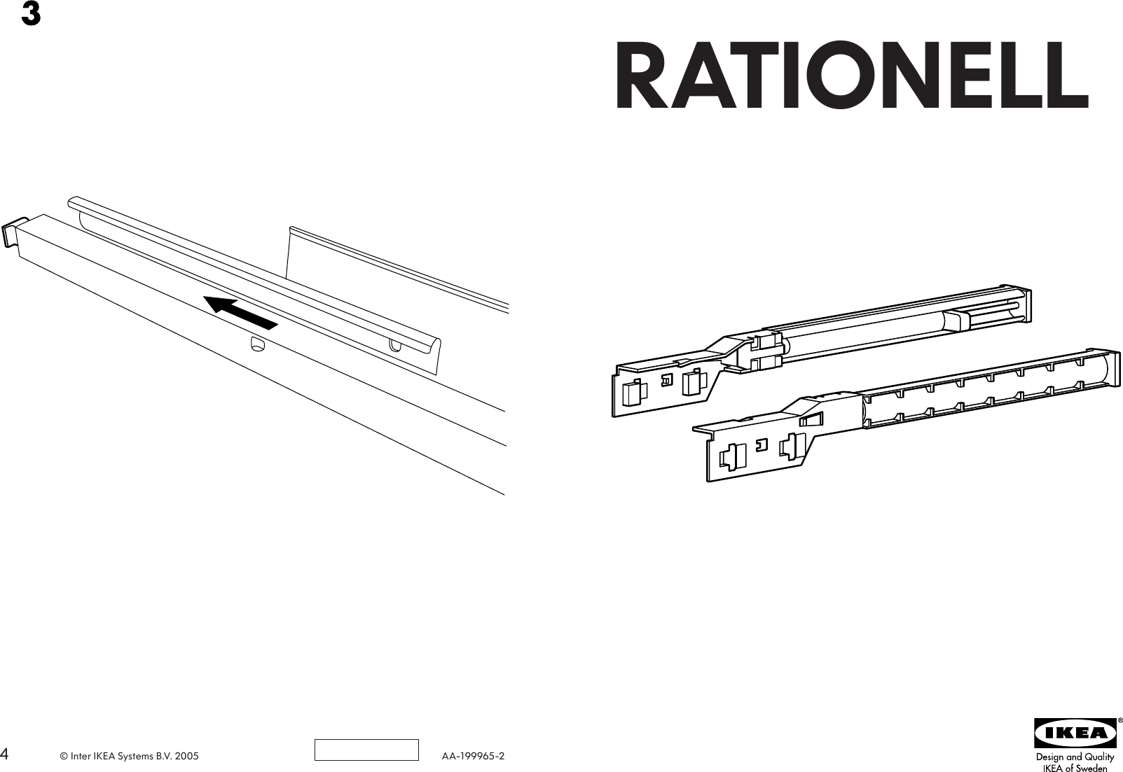 Page 1 of 2 - Ikea Ikea-Rationell-Drawer-Damper-2Pk-Assembly-Instruction