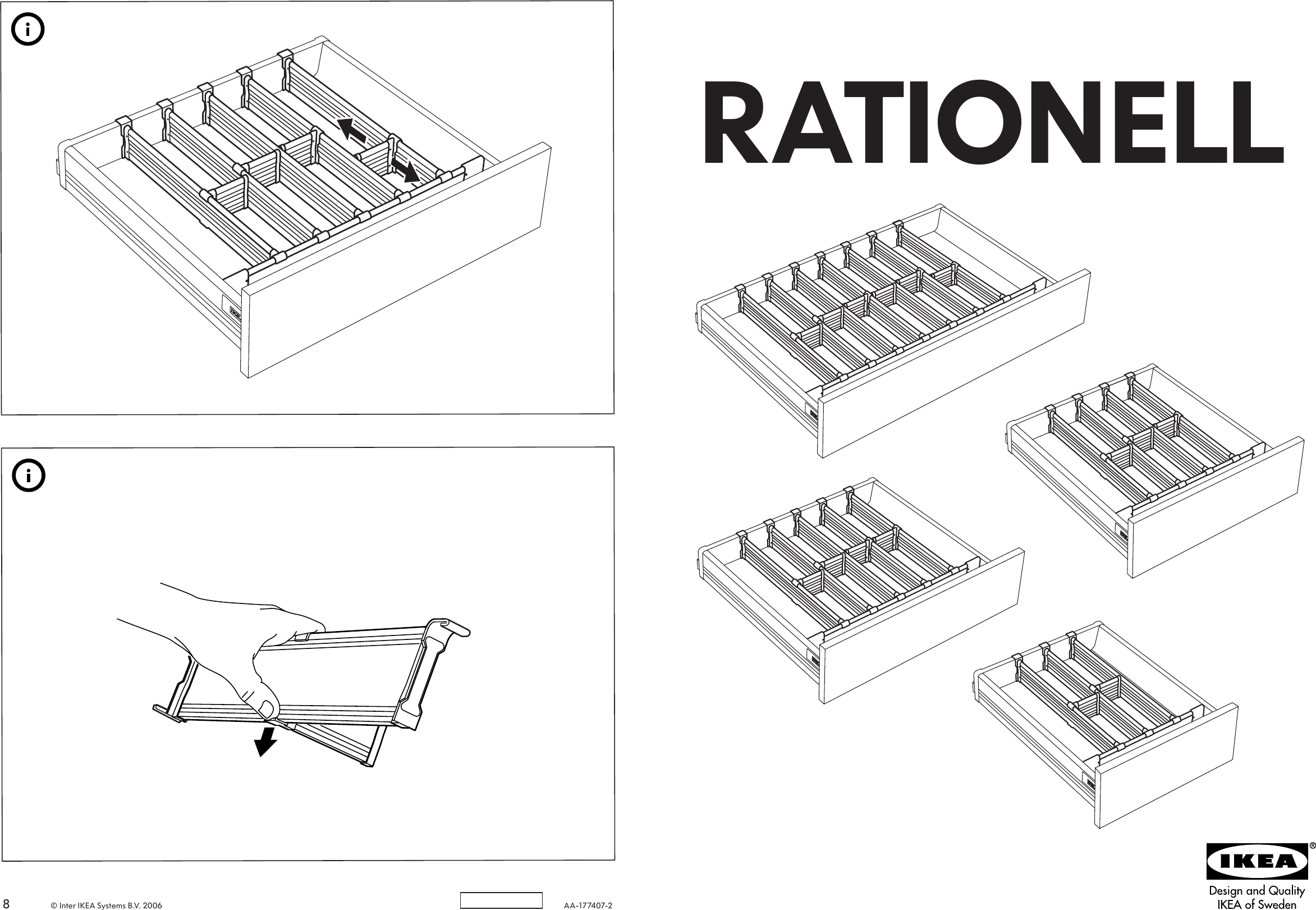 Page 1 of 4 - Ikea Ikea-Rationell-Drawer-Divder-Set-10-24-Assembly-Instruction