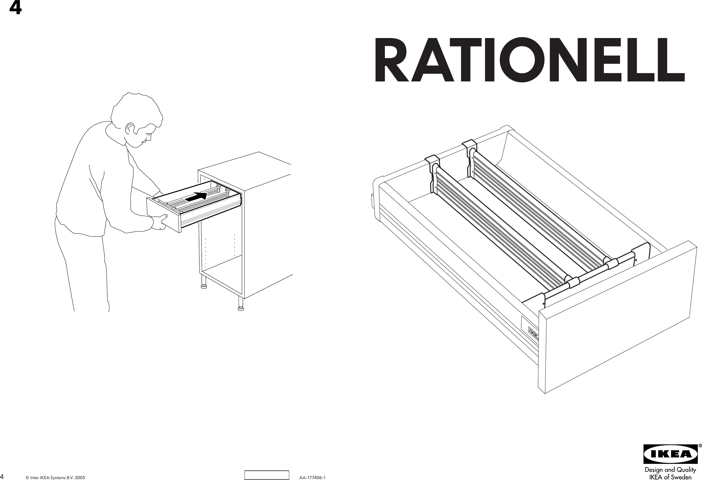 Page 1 of 2 - Ikea Ikea-Rationell-Drawer-Divider-Set-3-12-Assembly-Instruction