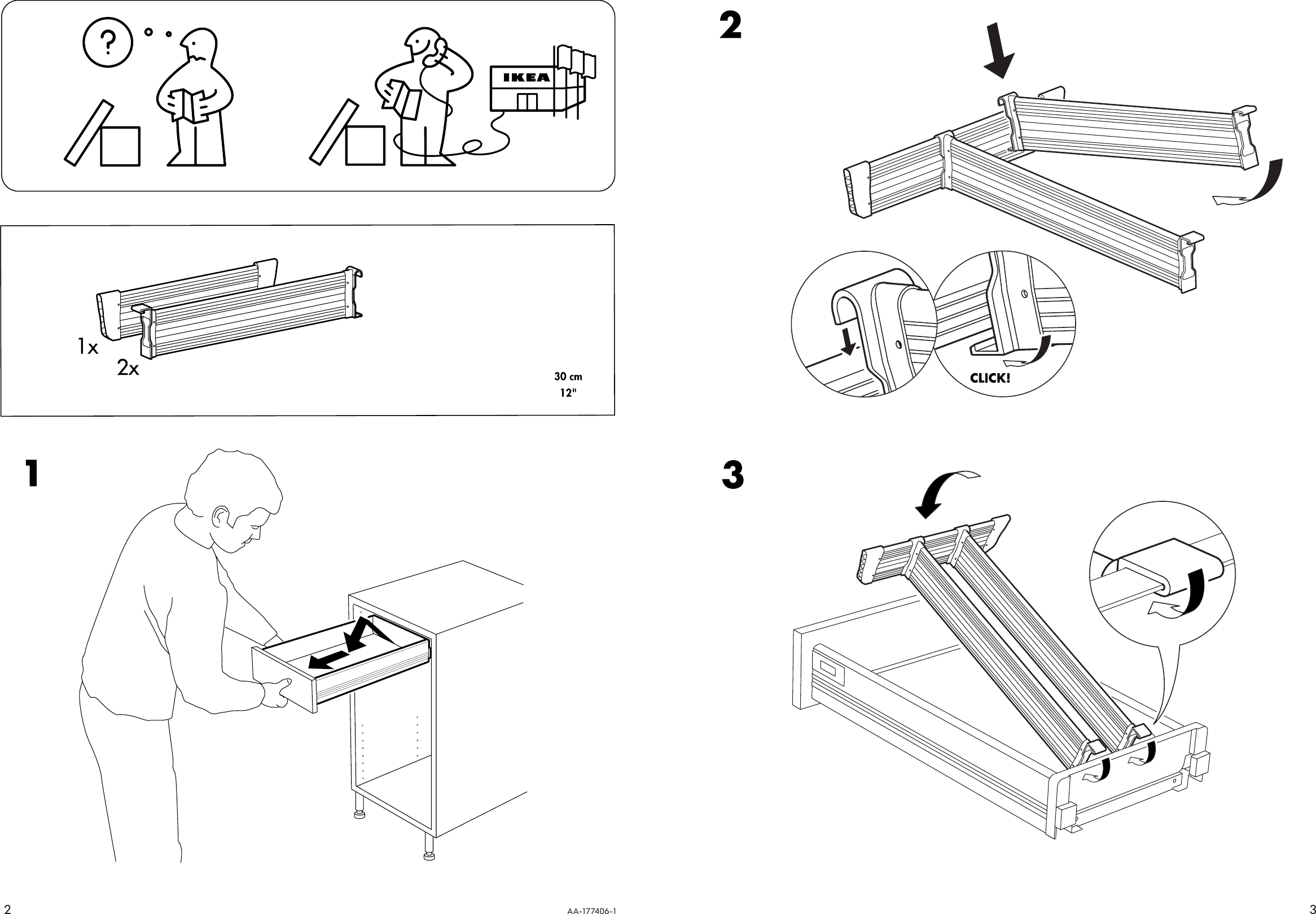 Page 2 of 2 - Ikea Ikea-Rationell-Drawer-Divider-Set-3-12-Assembly-Instruction
