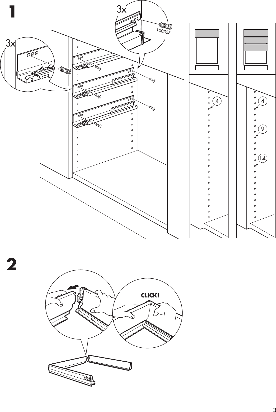 Page 3 of 8 - Ikea Ikea-Rationell-Full-Extend-Drawer-Damper-18X12-Assembly-Instruction