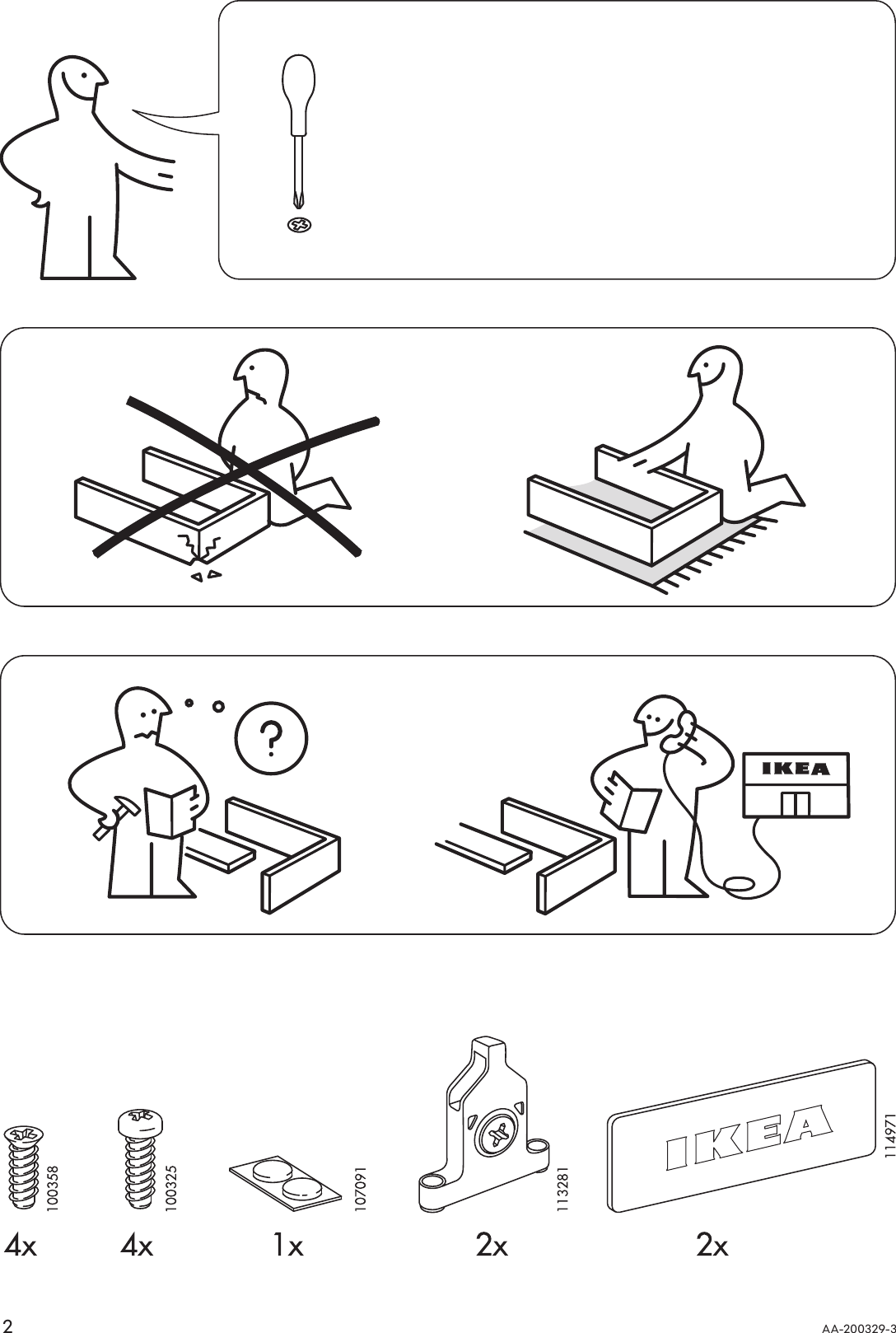 Page 2 of 8 - Ikea Ikea-Rationell-Full-Extending-Drawer-24-Assembly-Instruction