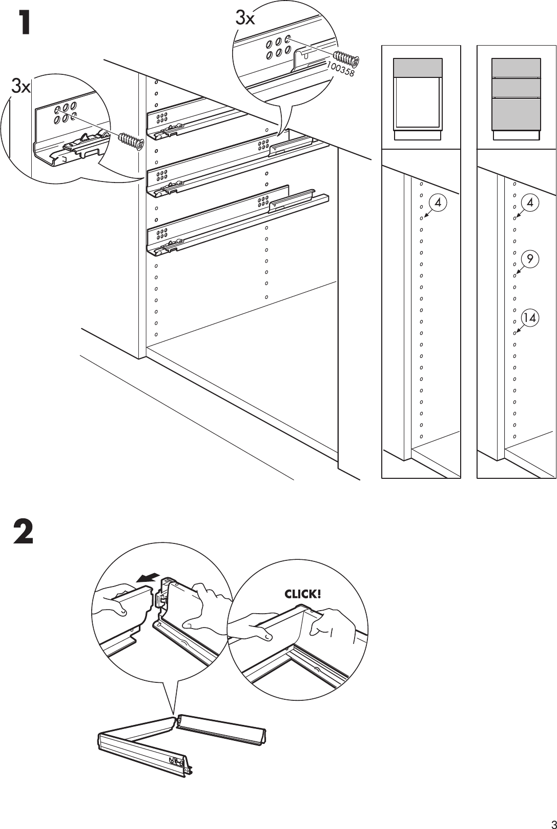 Page 3 of 8 - Ikea Ikea-Rationell-Full-Extending-Drawer-24-Assembly-Instruction