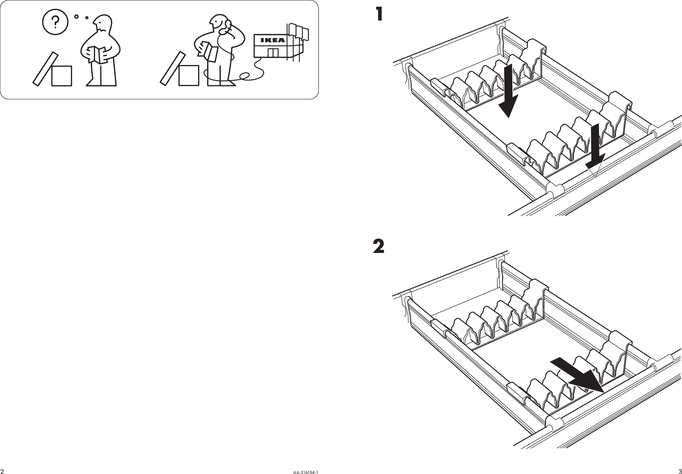 Page 2 of 2 - Ikea Ikea-Rationell-Knife-Tray-9-2Pk-Assembly-Instruction