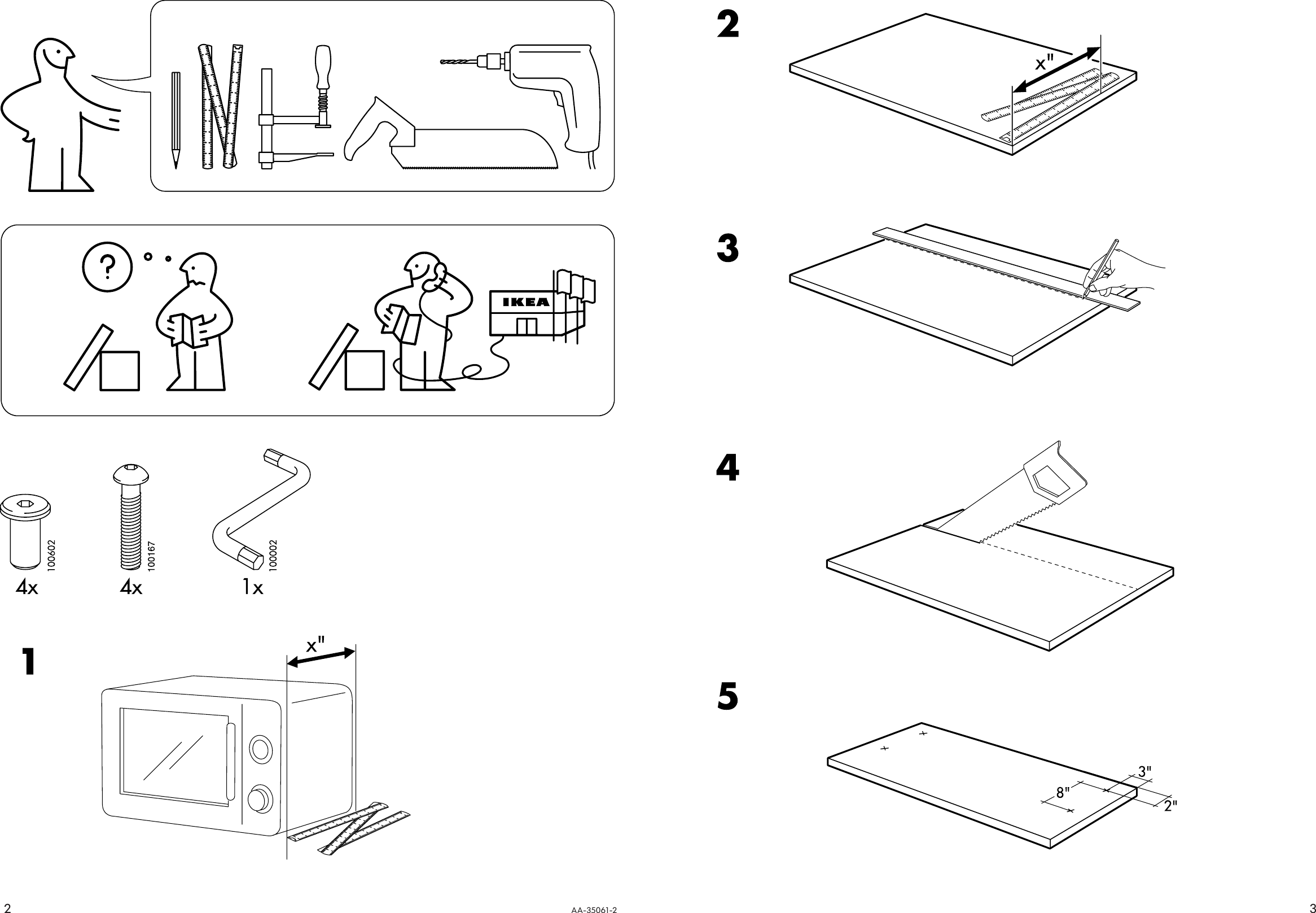 Page 2 of 2 - Ikea Ikea-Rationell-Micro-Shelf-24-Assembly-Instruction