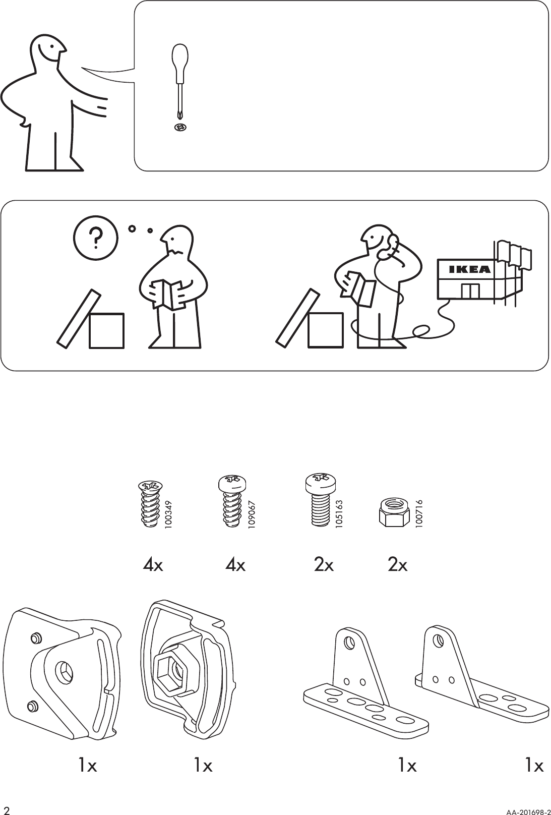 Page 2 of 8 - Ikea Ikea-Rationell-Pull-Out-Ironing-Board-Assembly-Instruction