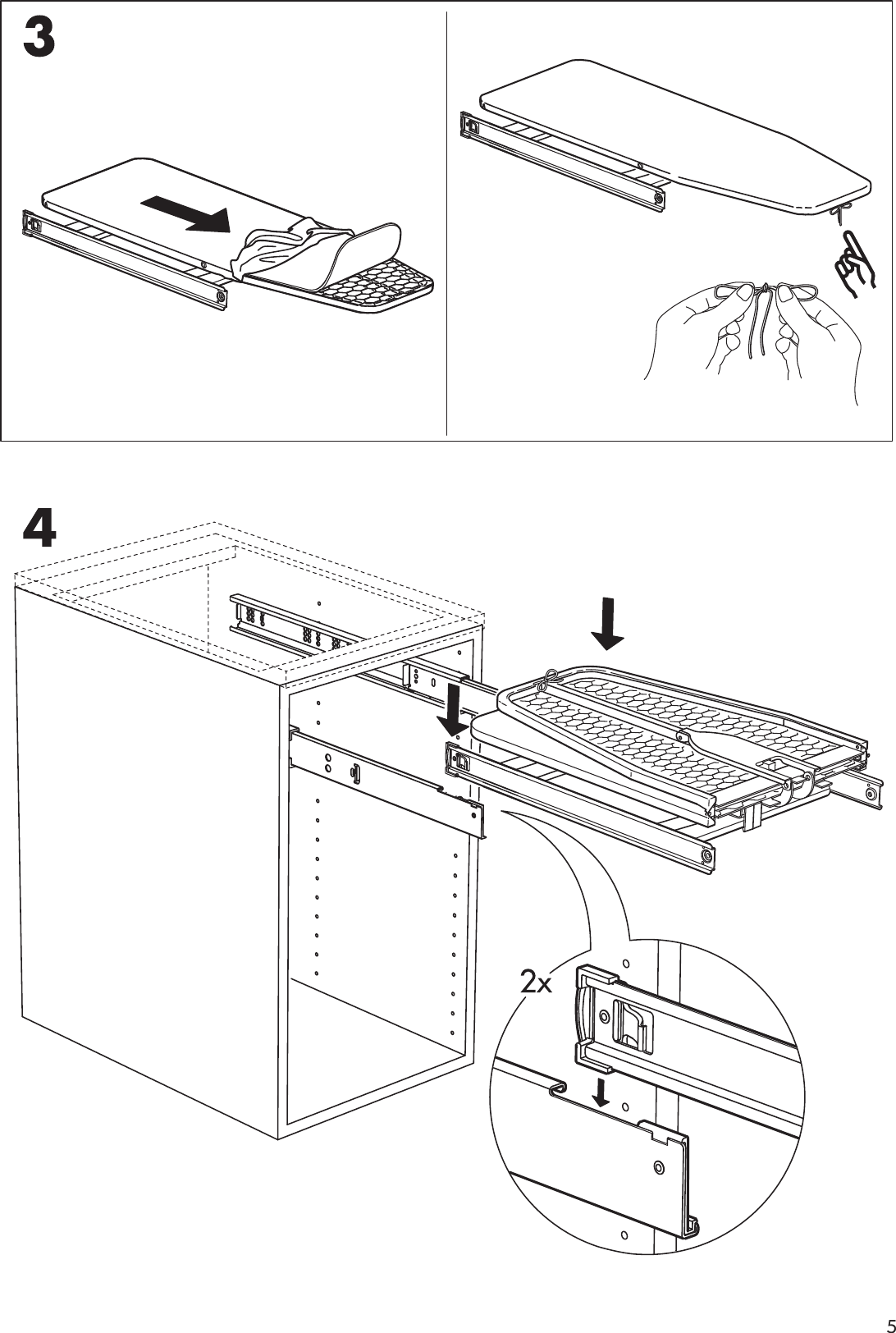 Page 5 of 8 - Ikea Ikea-Rationell-Pull-Out-Ironing-Board-Assembly-Instruction