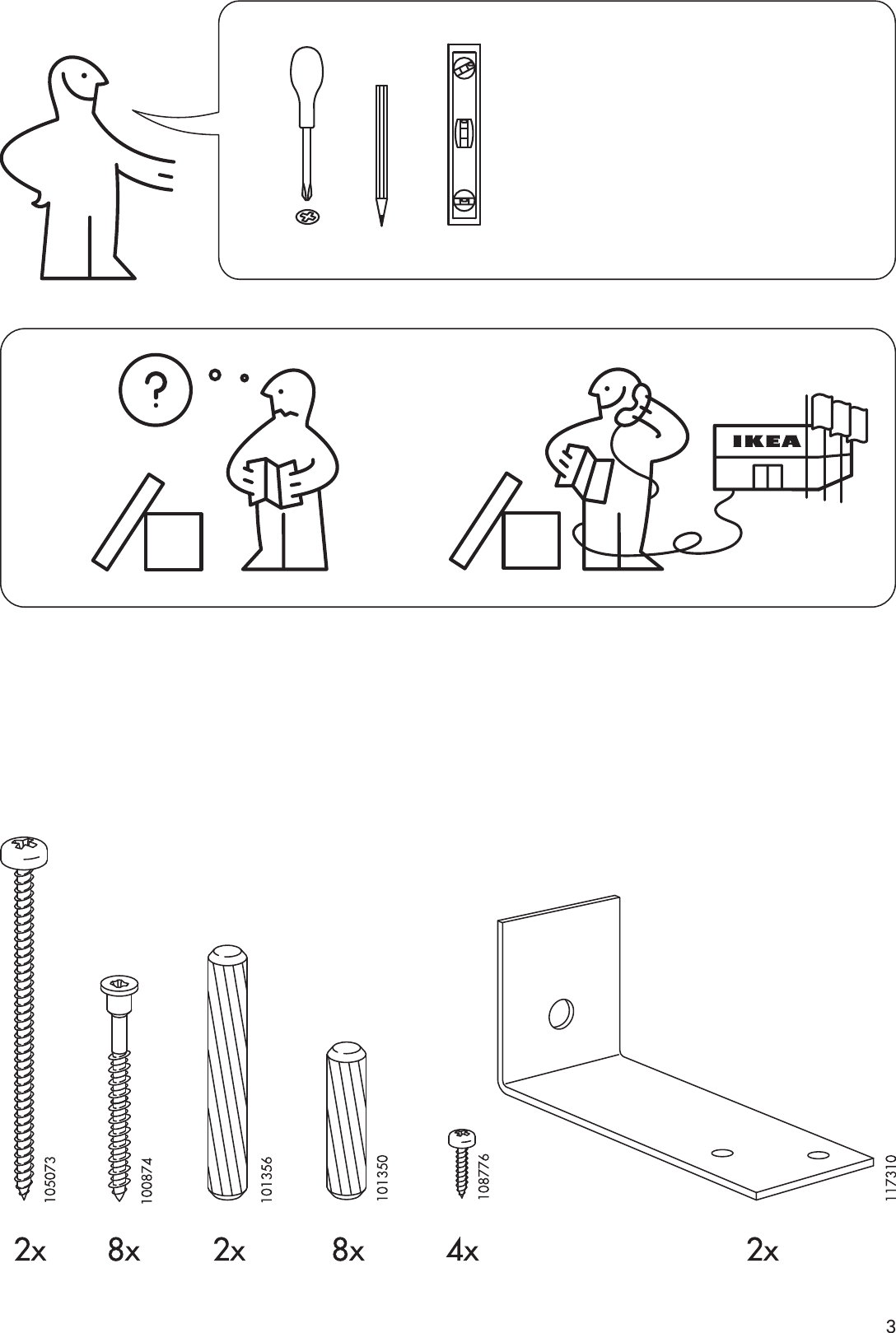 Page 3 of 8 - Ikea Ikea-Rexbo-Shelf-Unit-12-1-4X68-1-2-Assembly-Instruction