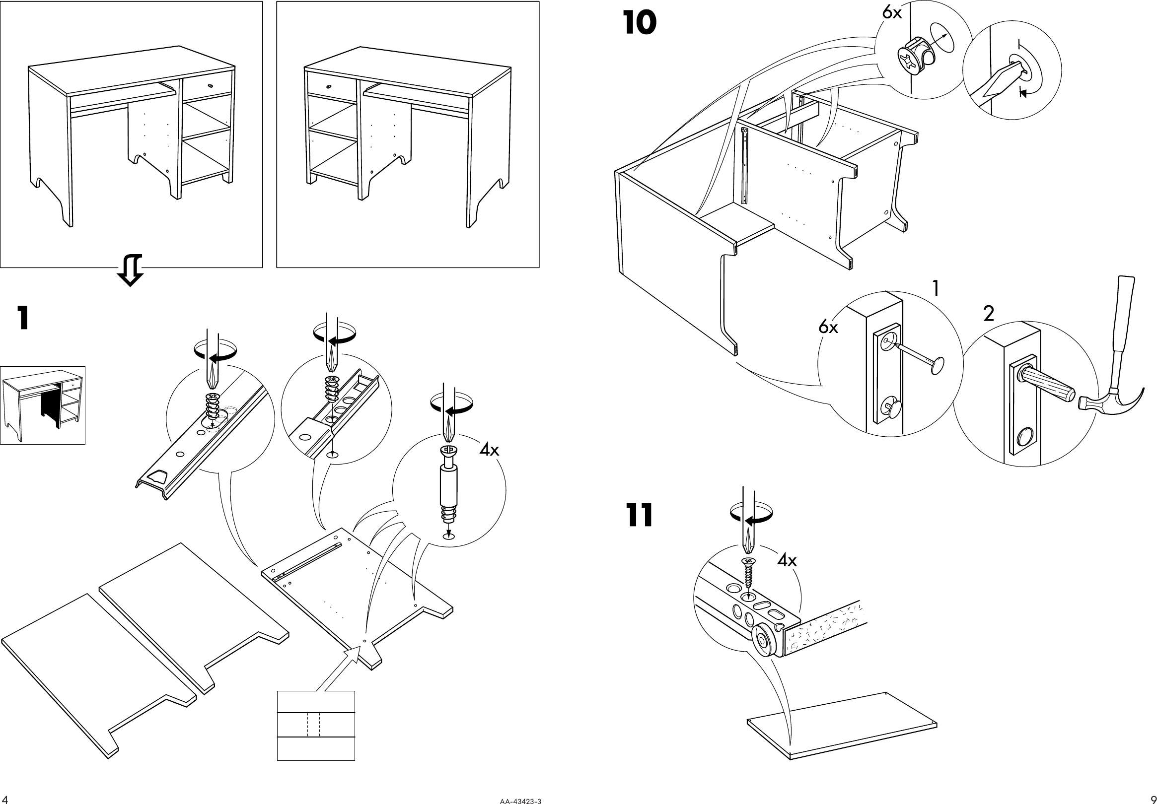 Ikea Robin Desk 43 1 4X23 5 8 Assembly Instruction 2