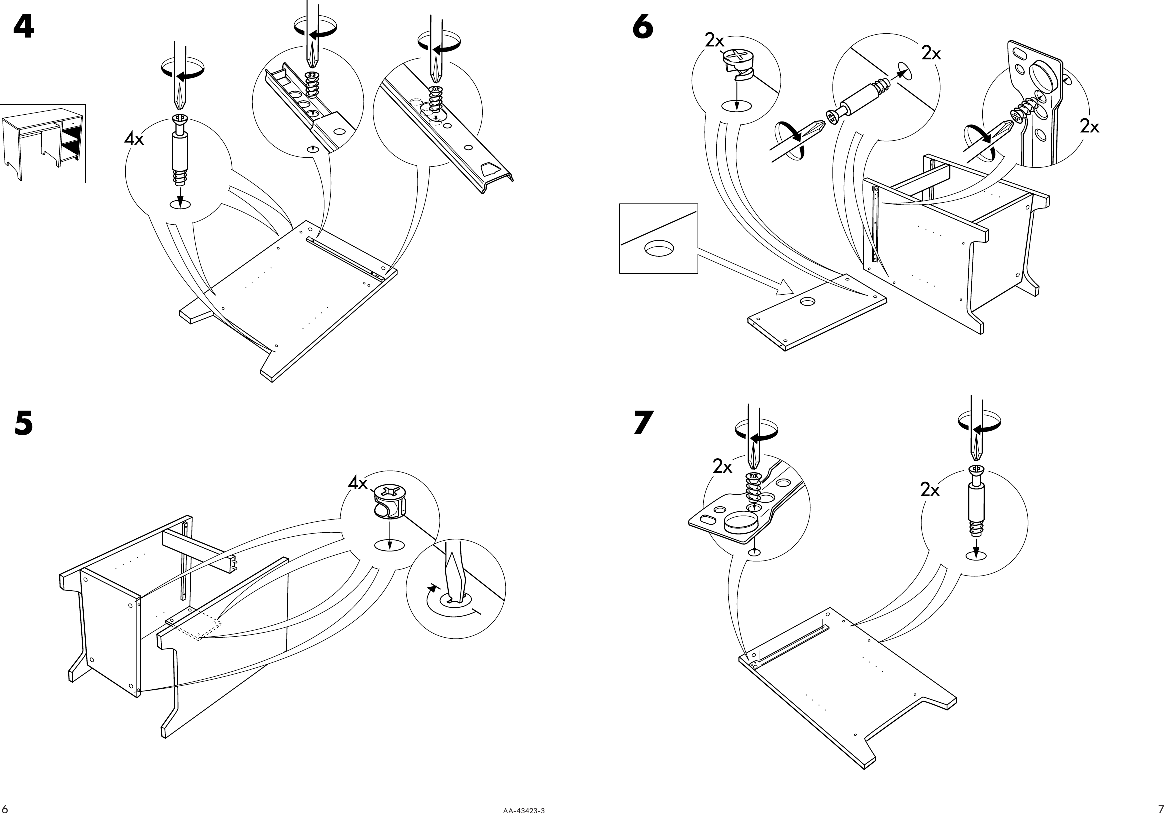 Ikea Robin Desk 43 1 4X23 5 8 Assembly Instruction 2