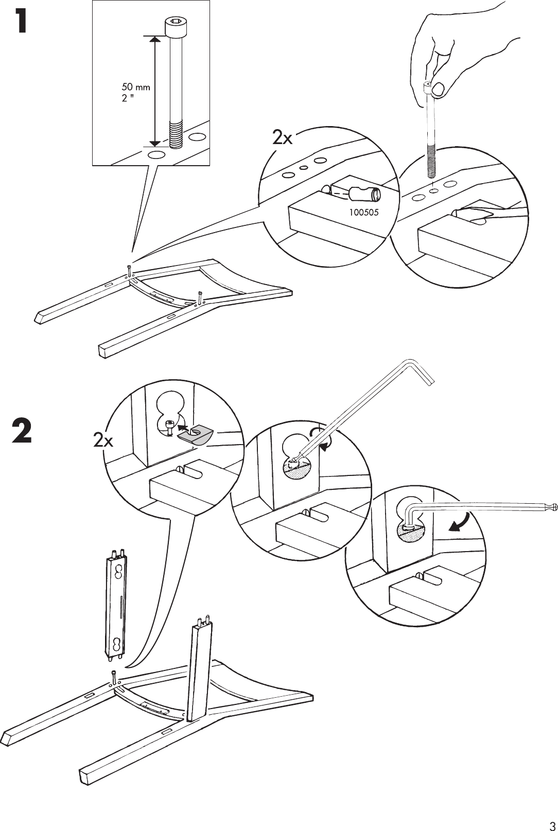Page 3 of 8 - Ikea Ikea-Roger-Chair-Assembly-Instruction
