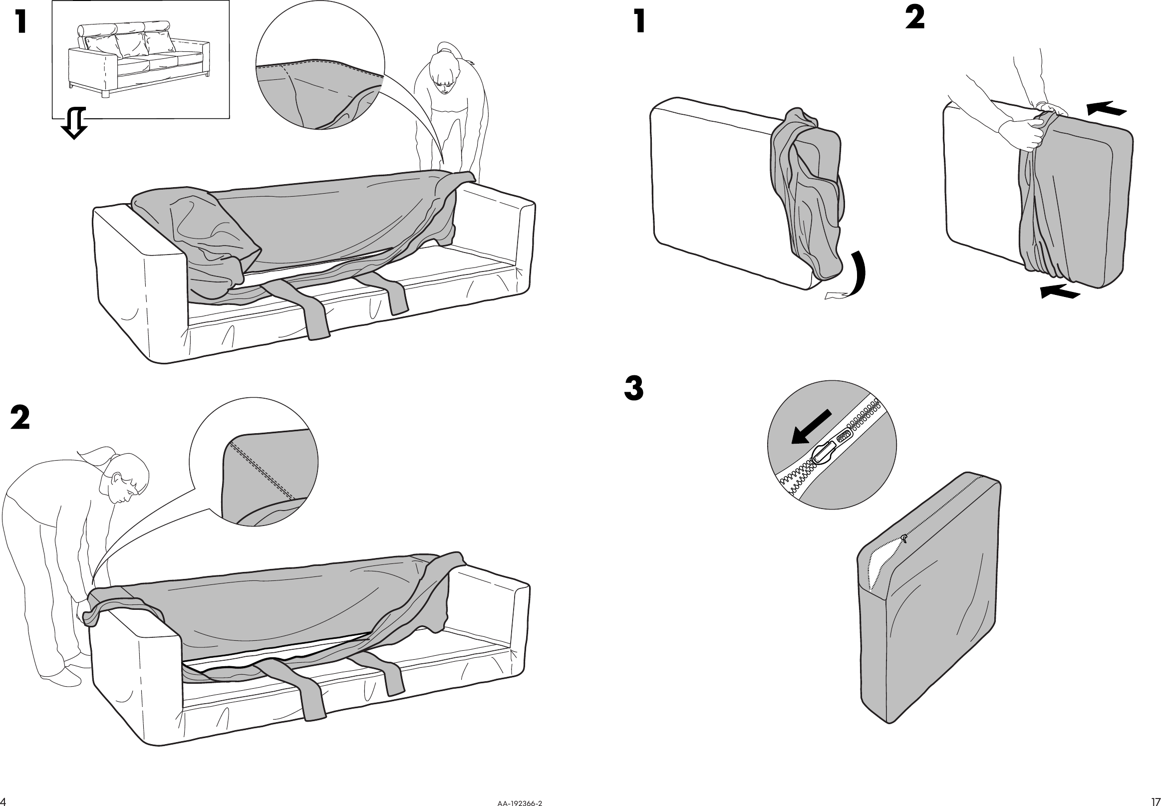 Page 4 of 10 - Ikea Ikea-Salen-Chair-Cover-Assembly-Instruction 1