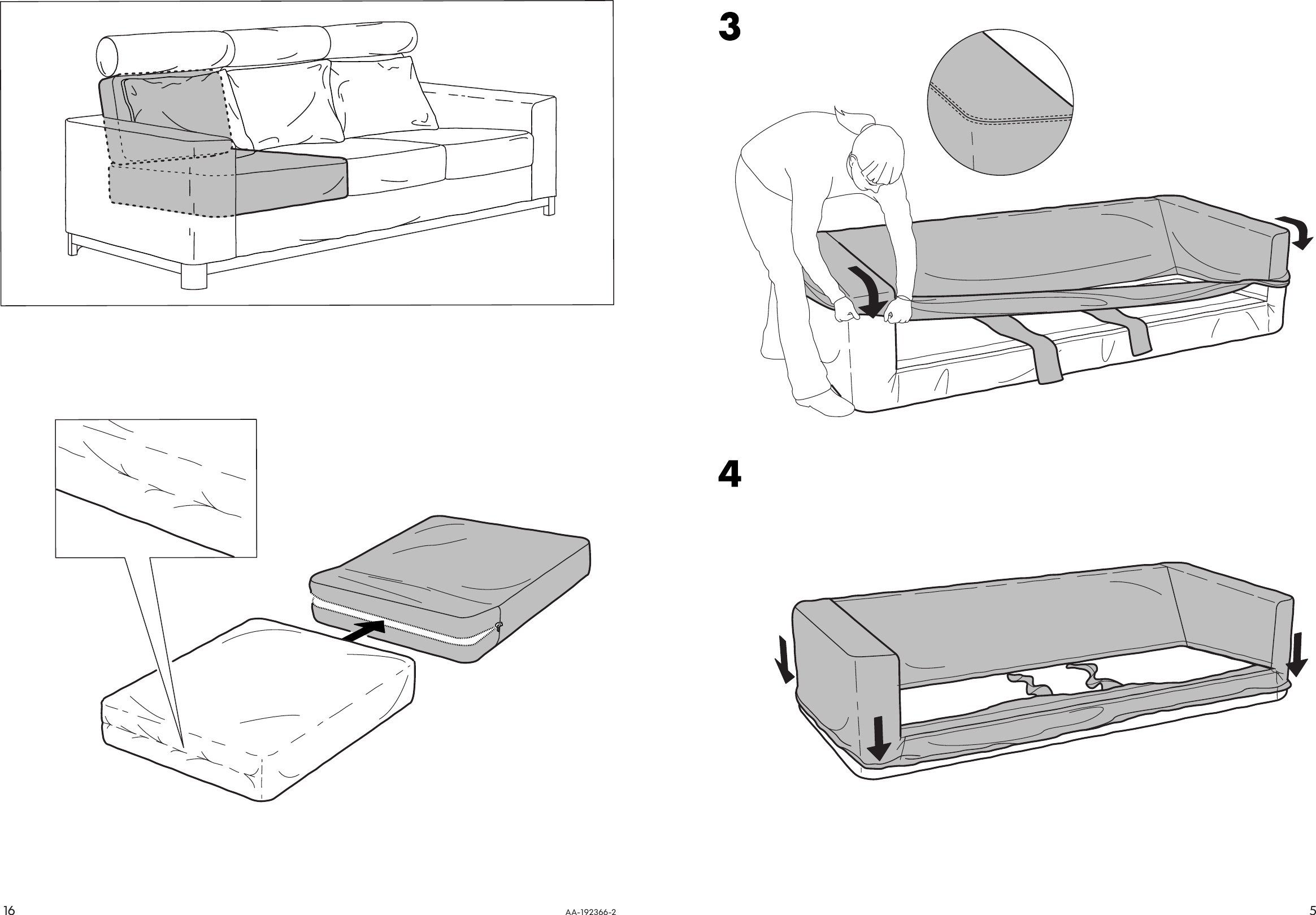 Page 5 of 10 - Ikea Ikea-Salen-Chair-Cover-Assembly-Instruction 1