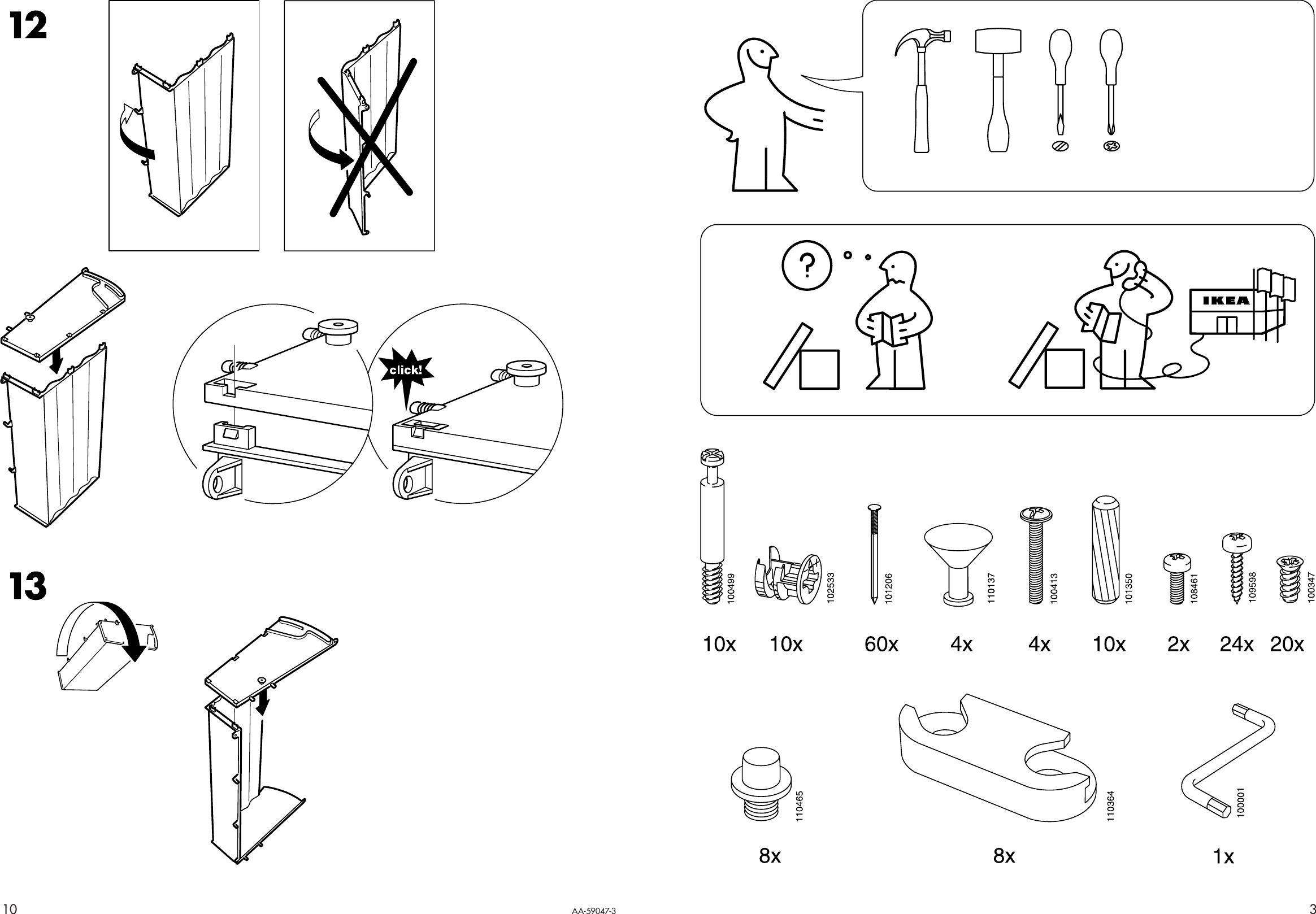 Page 3 of 6 - Ikea Ikea-Sandnes-Shoe-Cabinet-38X35-Assembly-Instruction