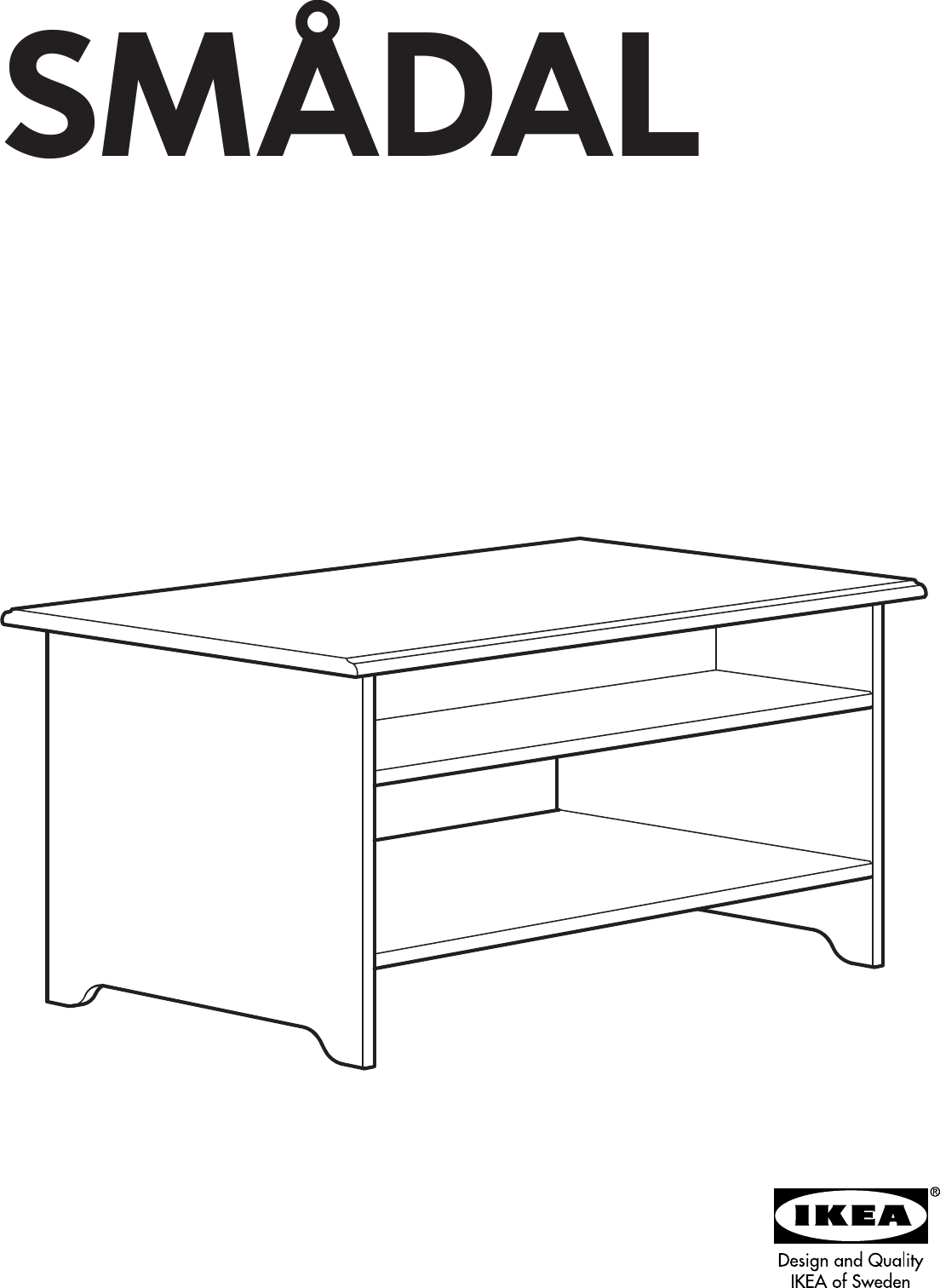 Ikea Smaldal Coffee Table 34X22 Assembly Instruction