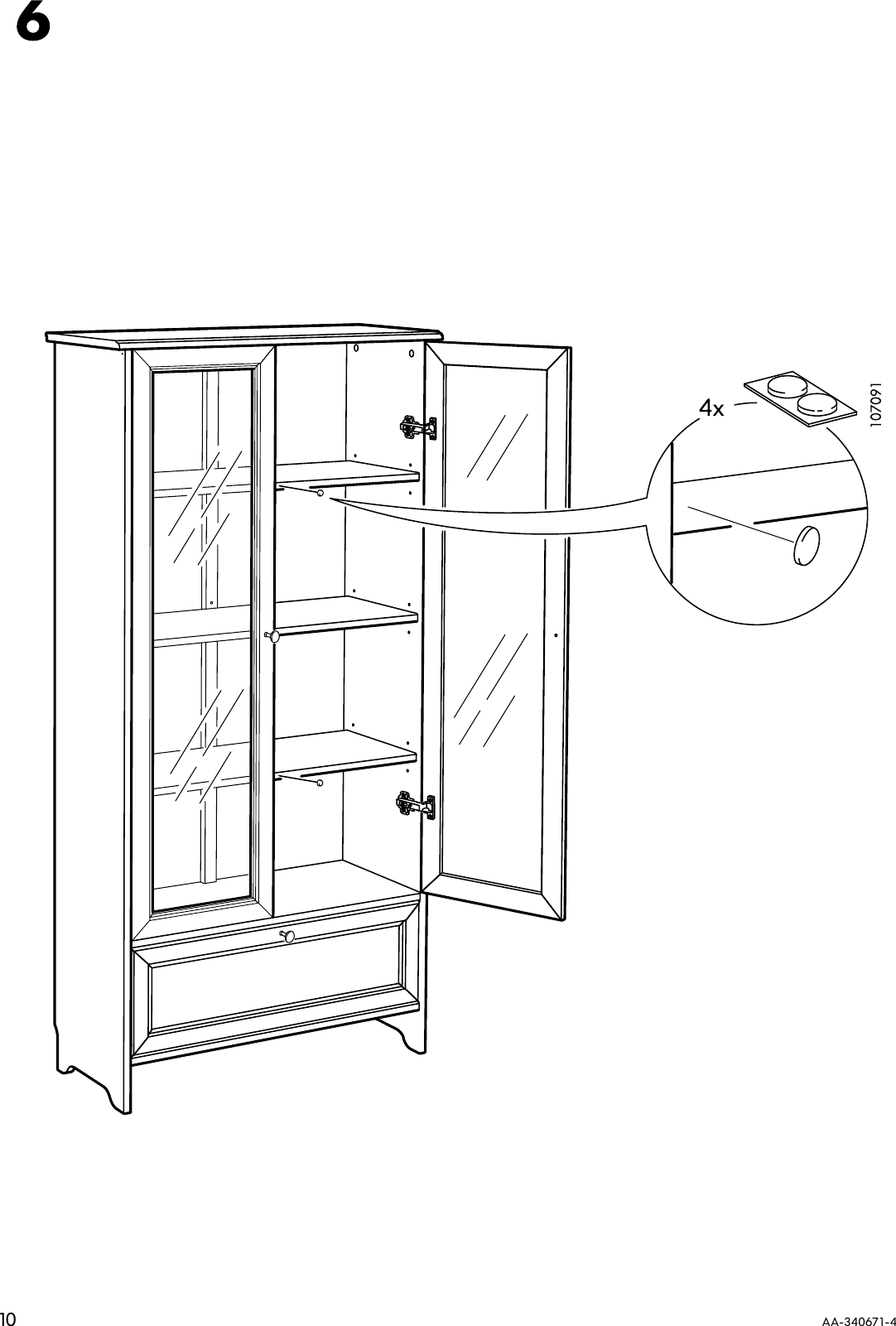 Page 10 of 12 - Ikea Ikea-Smaldal-Glass-Doors-2-Pk-Assembly-Instruction