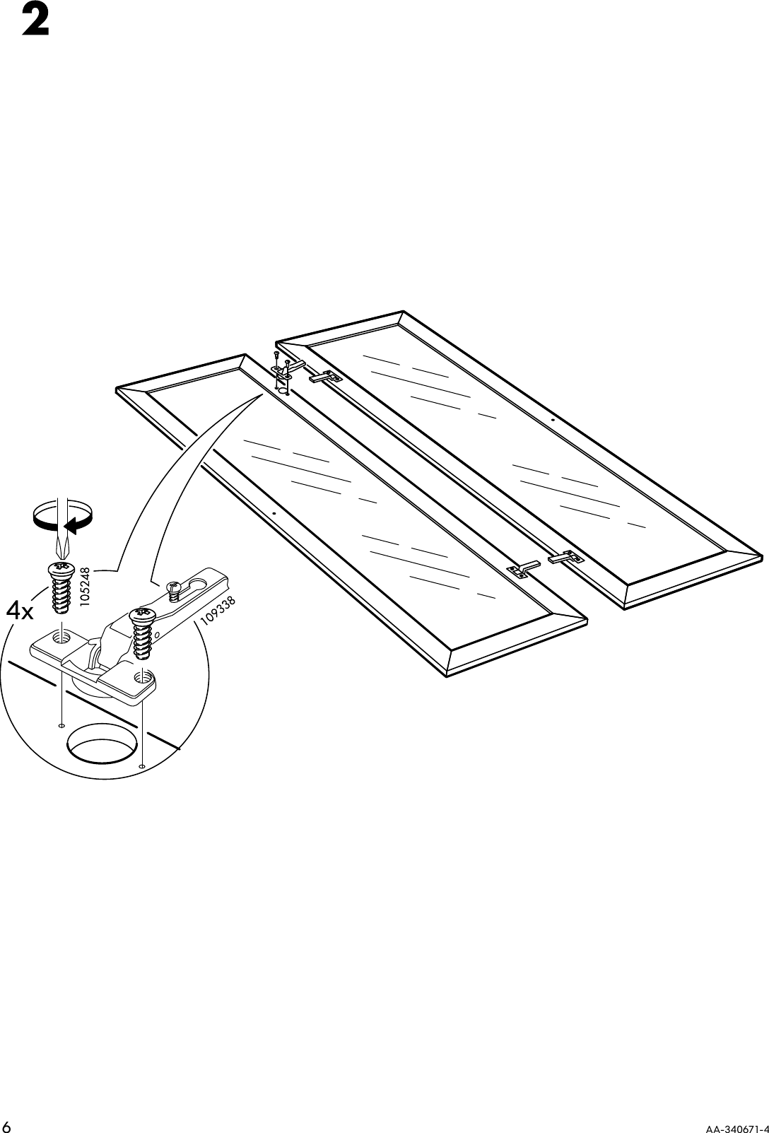 Page 6 of 12 - Ikea Ikea-Smaldal-Glass-Doors-2-Pk-Assembly-Instruction