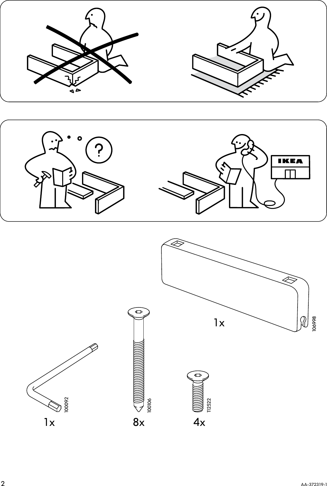 Page 2 of 8 - Ikea Ikea-Smedsta-Swivel-Chair-Frame-Assembly-Instruction