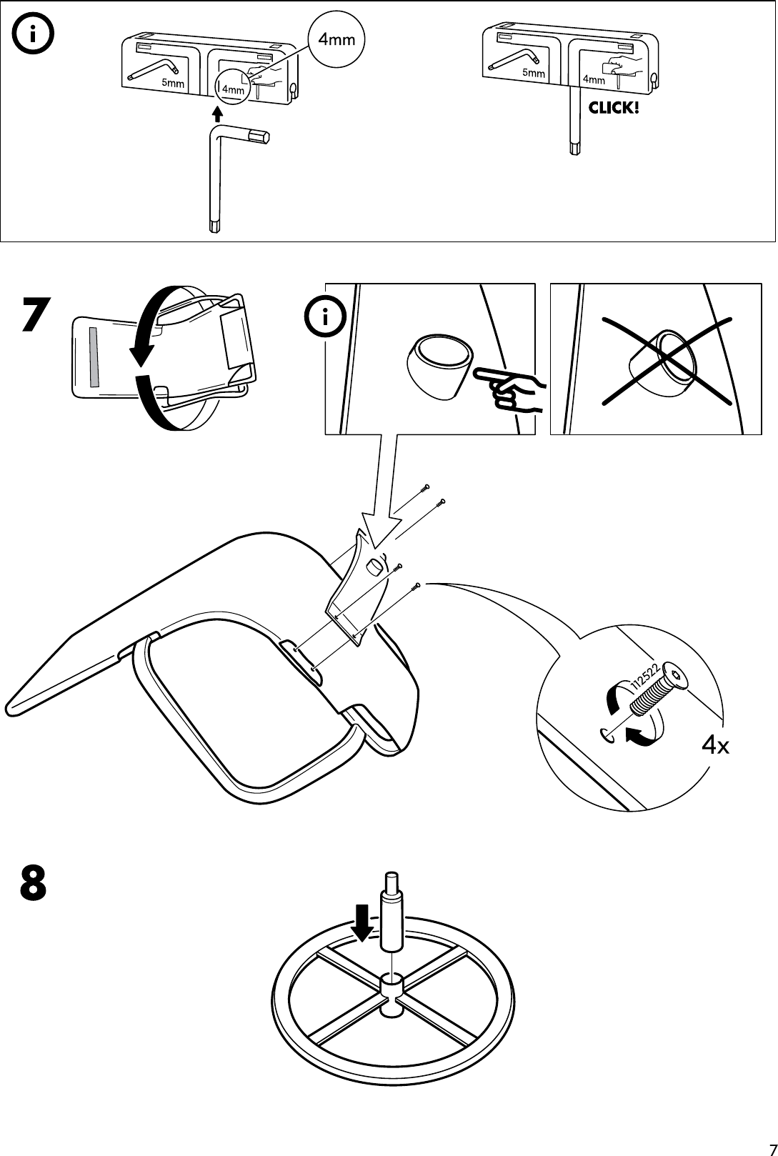 Page 7 of 8 - Ikea Ikea-Smedsta-Swivel-Chair-Frame-Assembly-Instruction