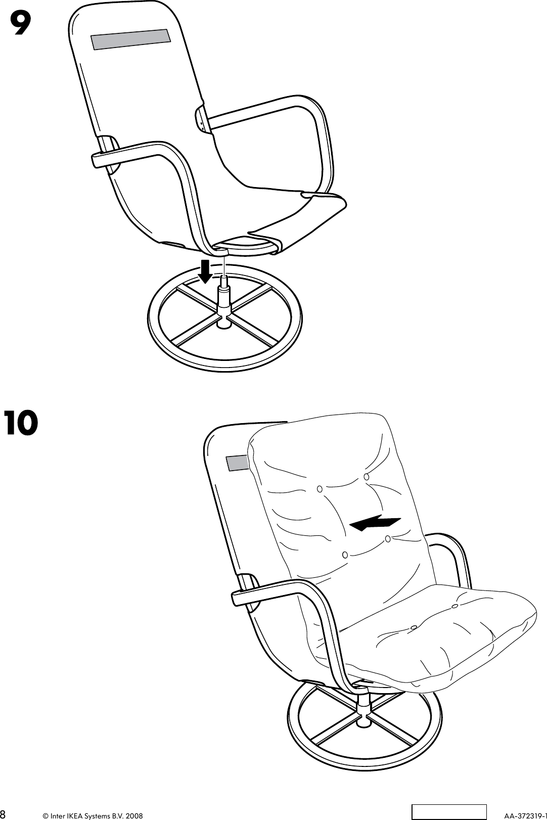 Page 8 of 8 - Ikea Ikea-Smedsta-Swivel-Chair-Frame-Assembly-Instruction