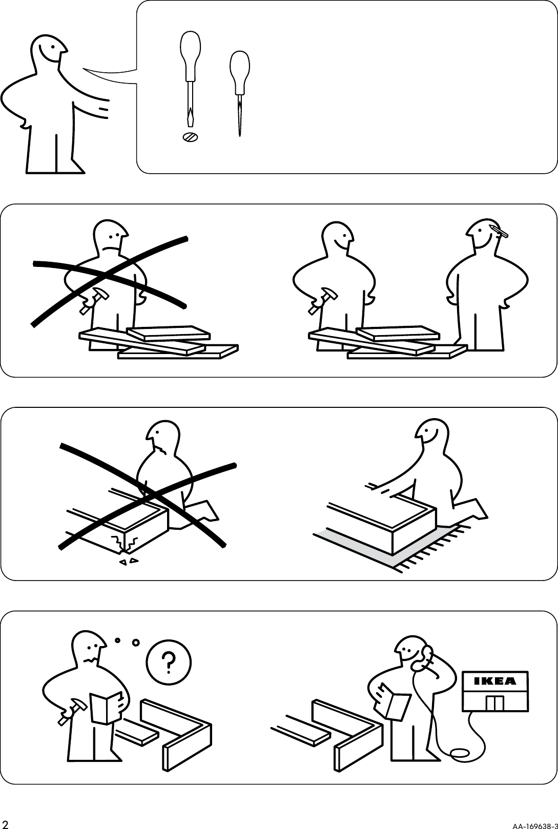 Page 2 of 8 - Ikea Ikea-Sniglar-Bed-Frame-W-Guide-Rail-Assembly-Instruction